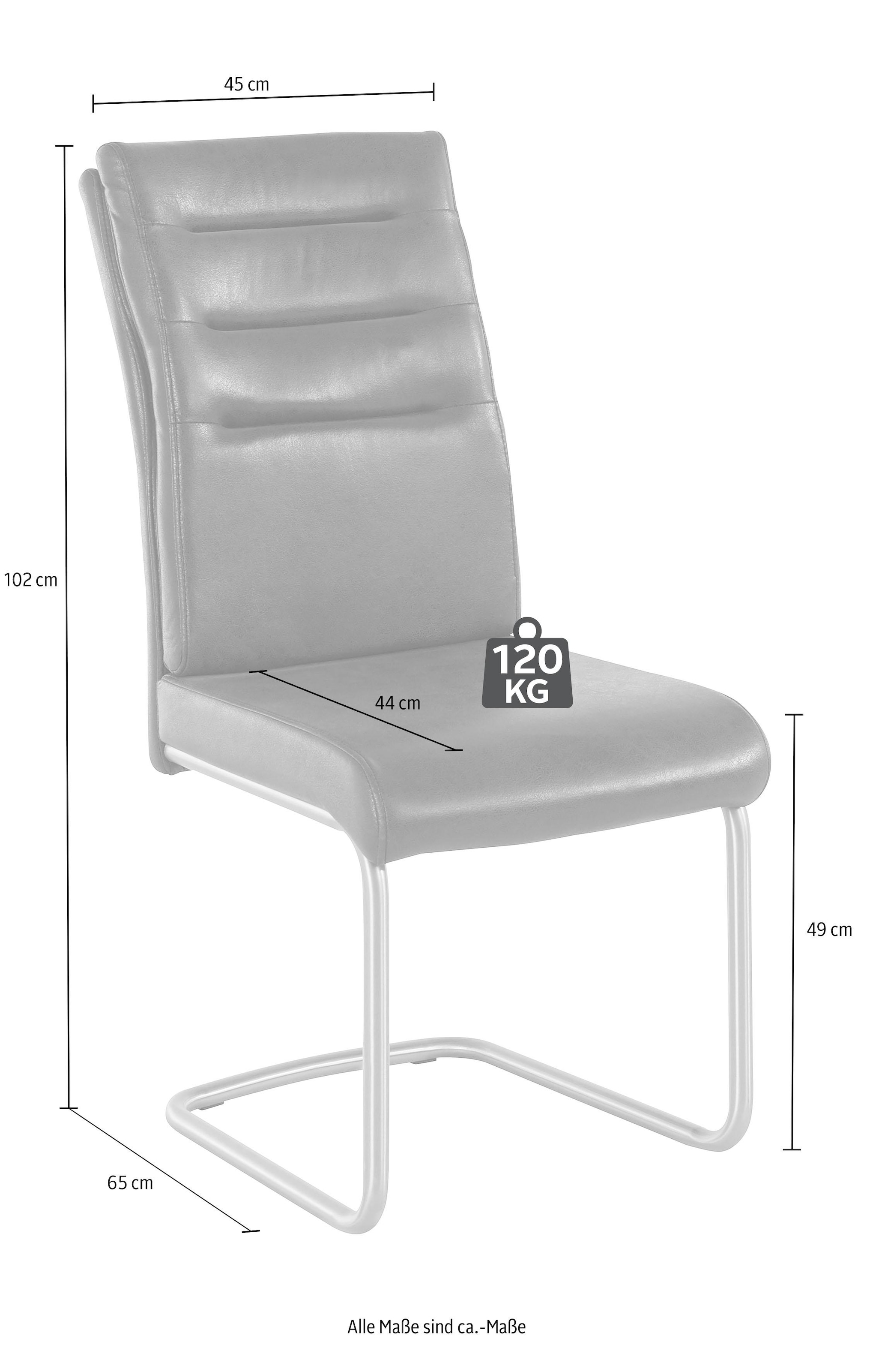 HELA Esszimmerstuhl »Paula Freischwinger«, (Set), 2 St., Microfaser, mit Echtedelstahlgestell, 2 oder 4 Stück