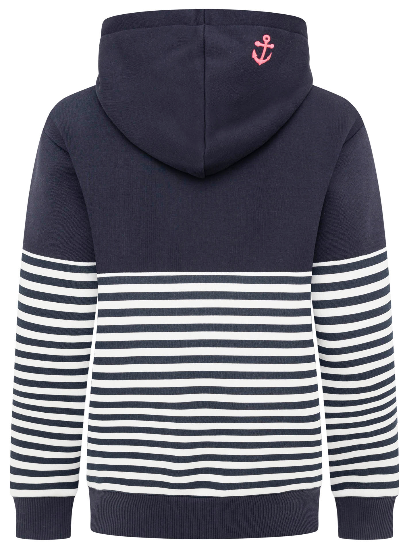 Zwillingsherz Hoodie »"Moin Streifen"«, Stickerei, Kapuze mit bedruckter Kordel, gestreift