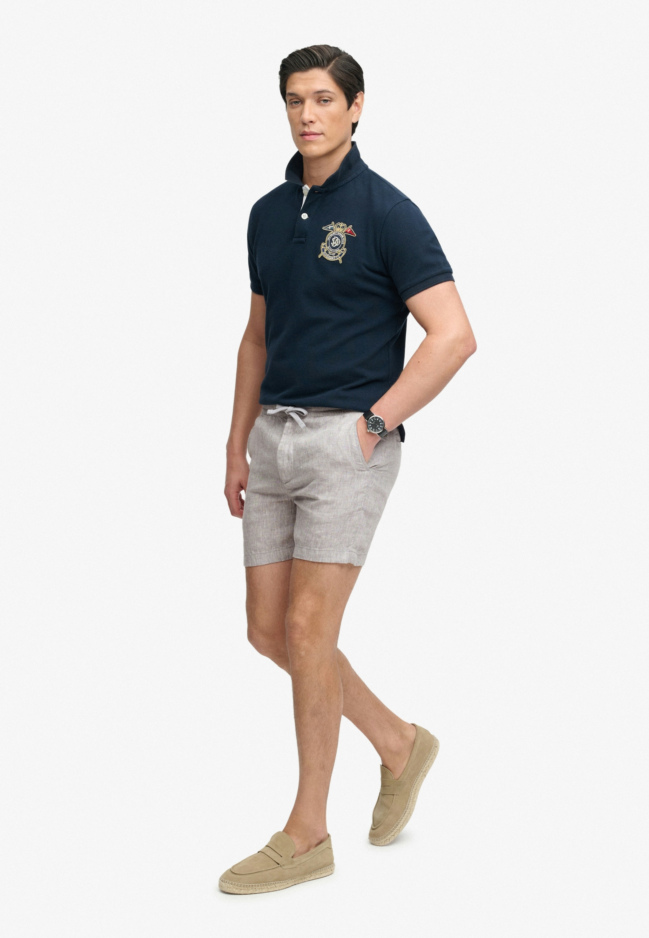 Superdry Shorts »MERCHANT LINEN SHORT«  aus Leinen, Relaxed Fit, mit Reißverschluss