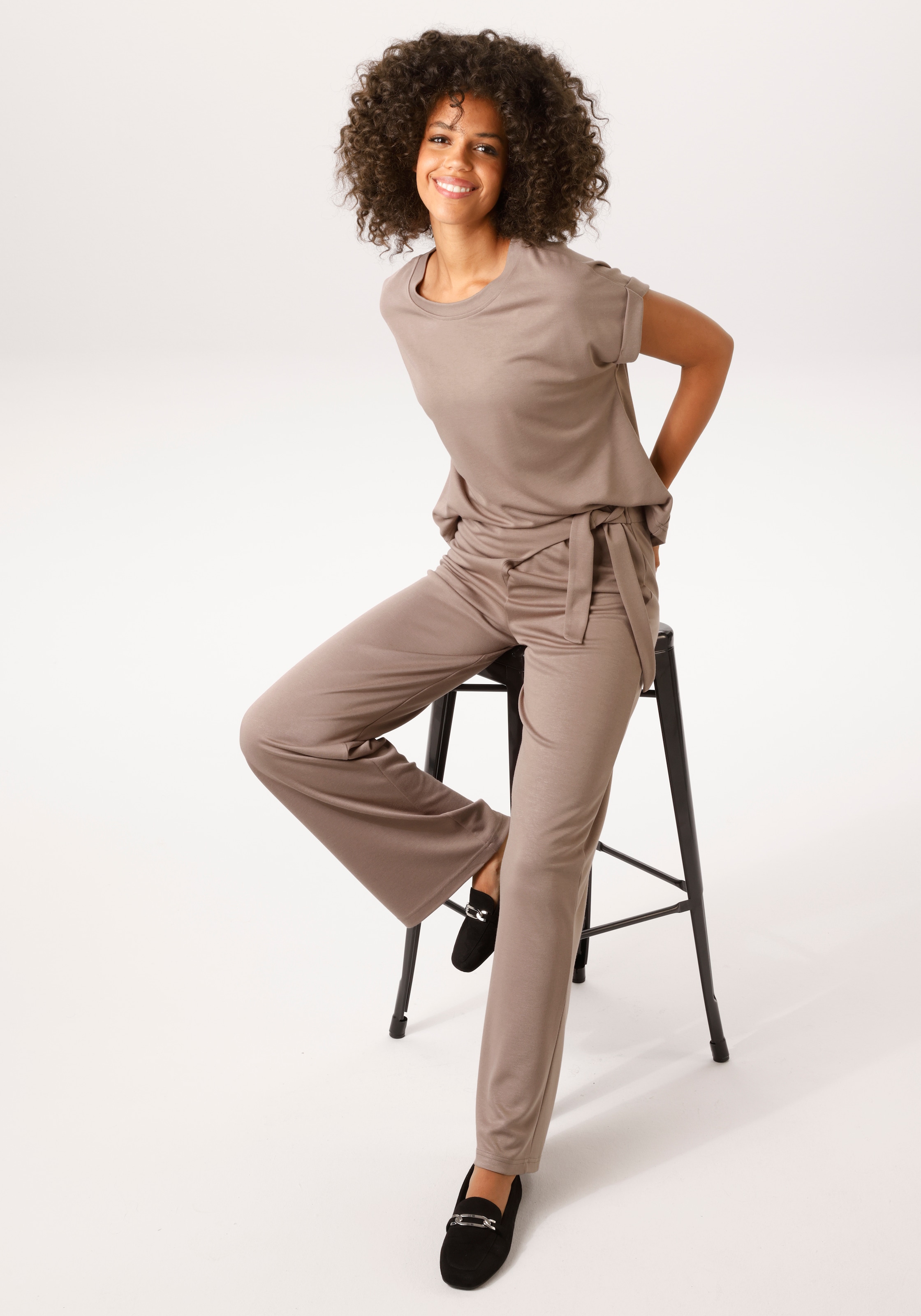 Aniston CASUAL Schlupfhose  mit seitlichem Bindeband - NEUE KOLLEKTION