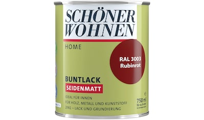 SCHÖNER WOHNEN-Kollektion Lack »Home Buntlack«, (1), 750 ml, rubinrot RAL 3003,... kaufen