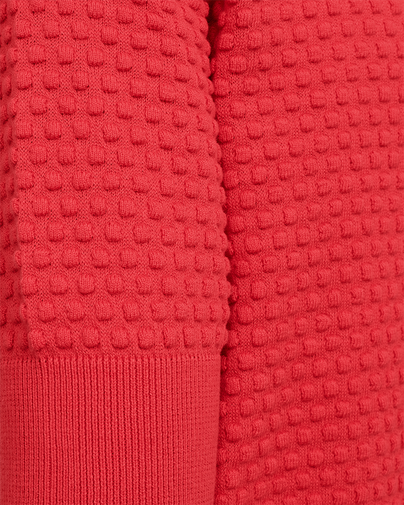 FREEQUENT Kurzarmpullover »FQDODO-PU-DOTTIE-SS«, mit schöner Struktur