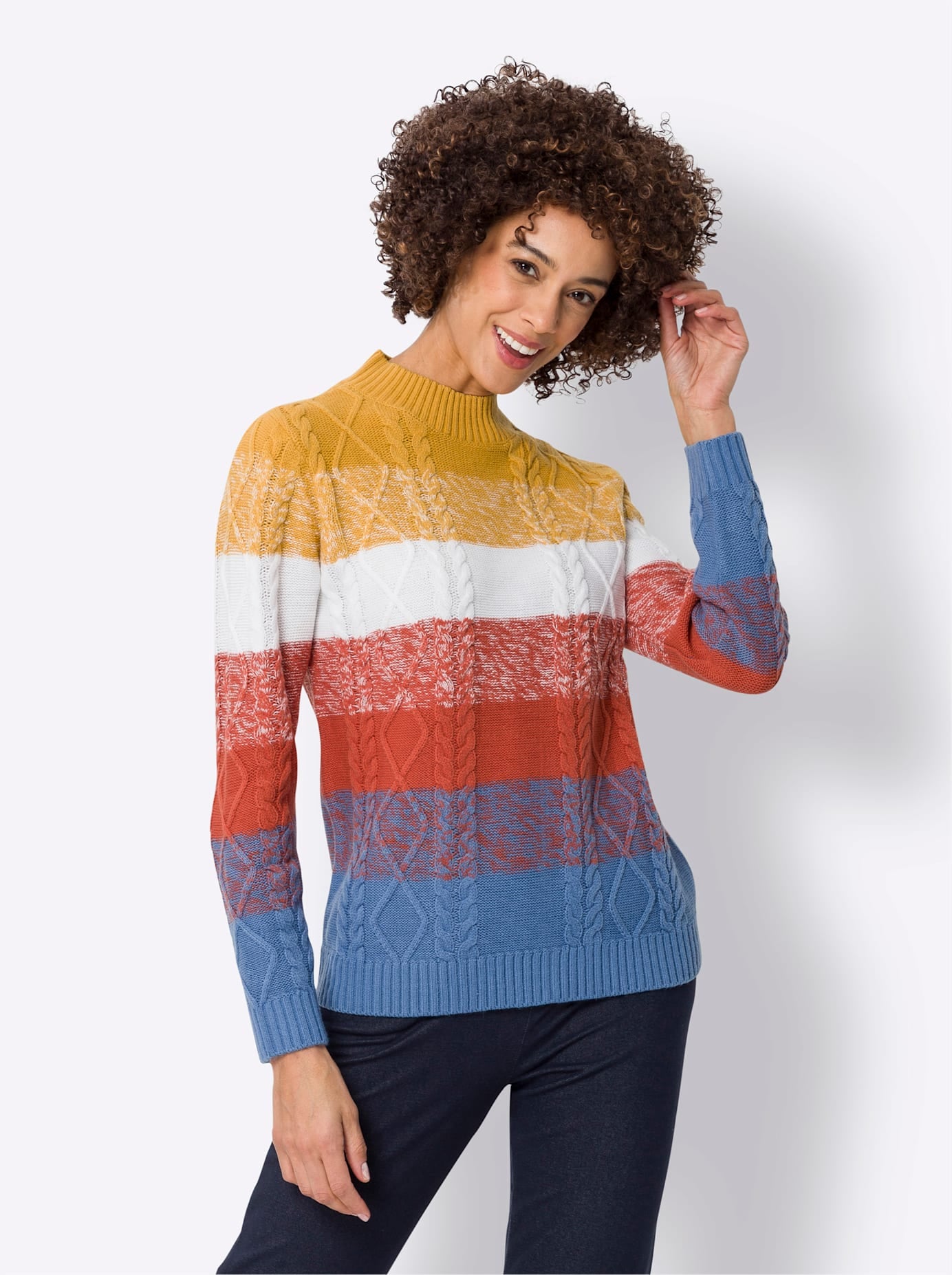 Classic Basics Stehkragenpullover »Rundhals-Pullover«