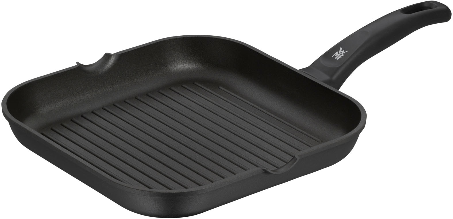 WMF Grillpfanne »Party 27 x 27 cm mit Ausguss, Grillpfanne mit Antihaftversiegelung« Aluminiumguss 1 tlg. wärmereduzierenden Griff, nicht induktionsgeeignet