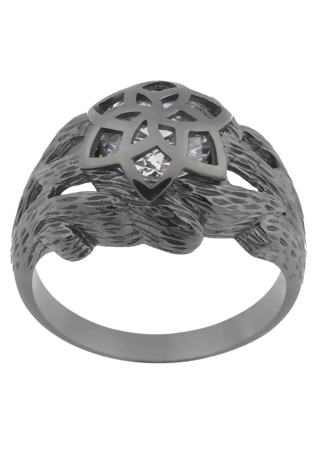 Der Herr der Ringe Fingerring »Dark Years Collection Nenya - Galadriels Ring  - schwarz weiß, 20002184« bei ♕
