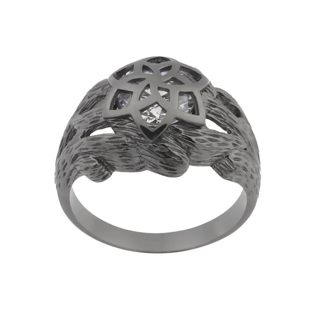 Der Herr der Ringe Fingerring »Dark Years Collection Nenya - Galadriels Ring  - schwarz weiß, 20002184« bei ♕