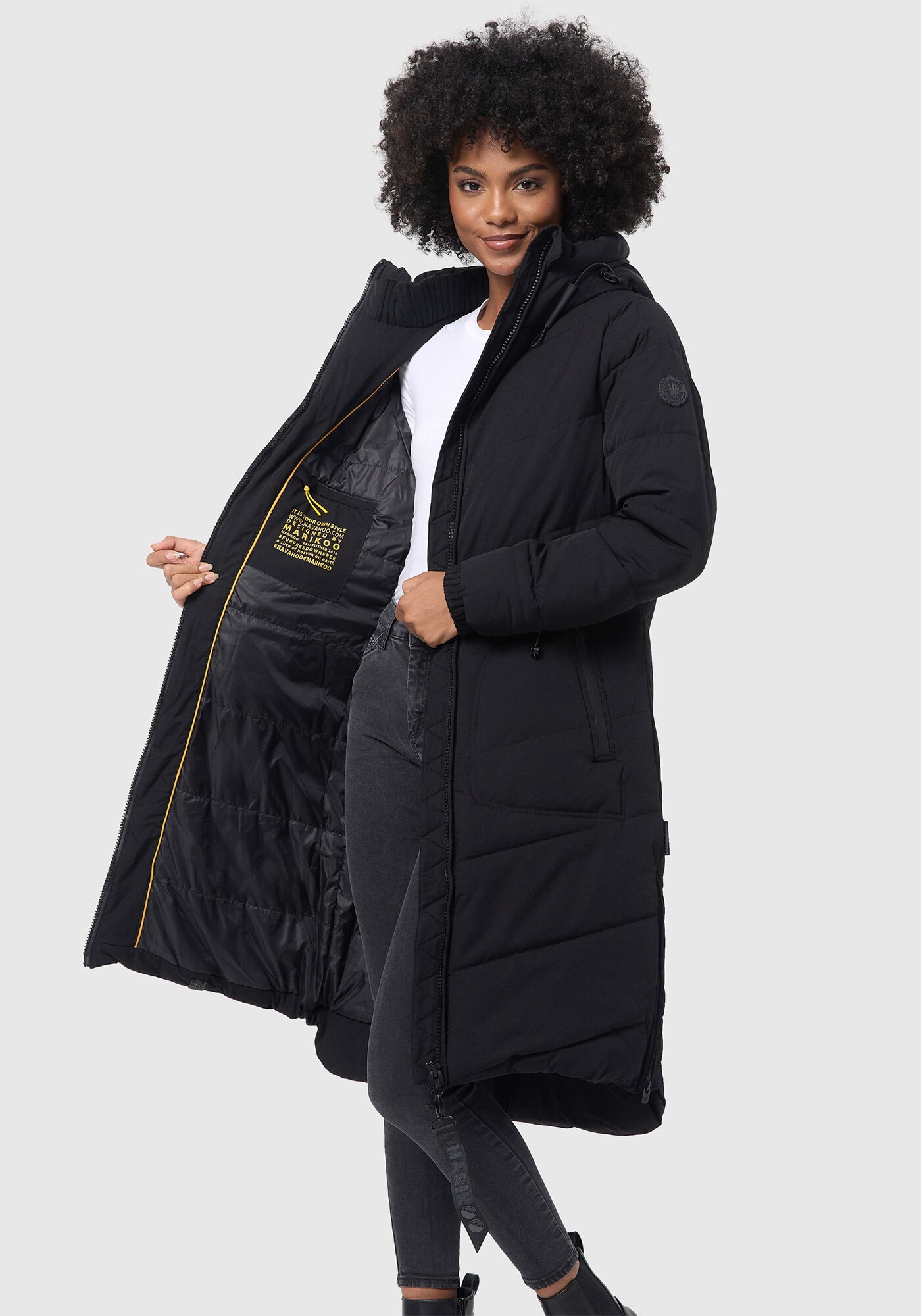 Marikoo Winterjacke »Marikoo Benikoo Damen lange Winterjacke B949«
