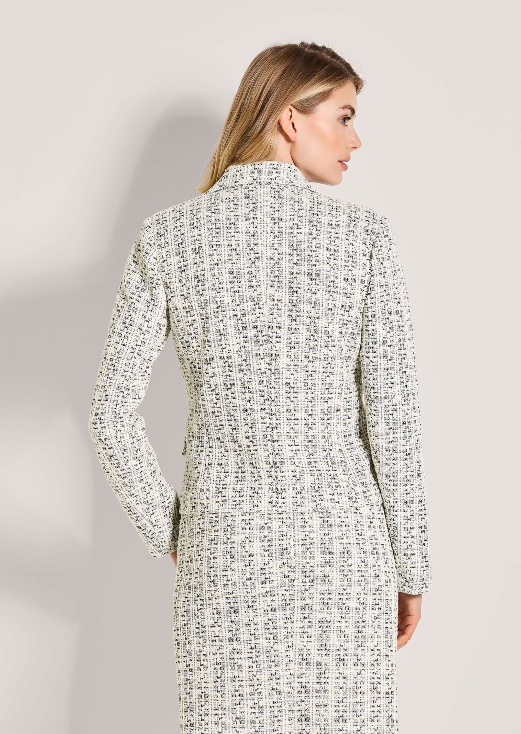 MADELEINE Jackenblazer »Blazer Tweed-Blazer mit Reverskragen« Tweedblazer mit Glanzeffekt