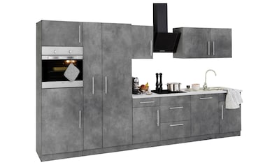 wiho Küchen Küchenzeile »Cali«, mit E-Geräten, Breite 360 cm mit Metallgriffen kaufen