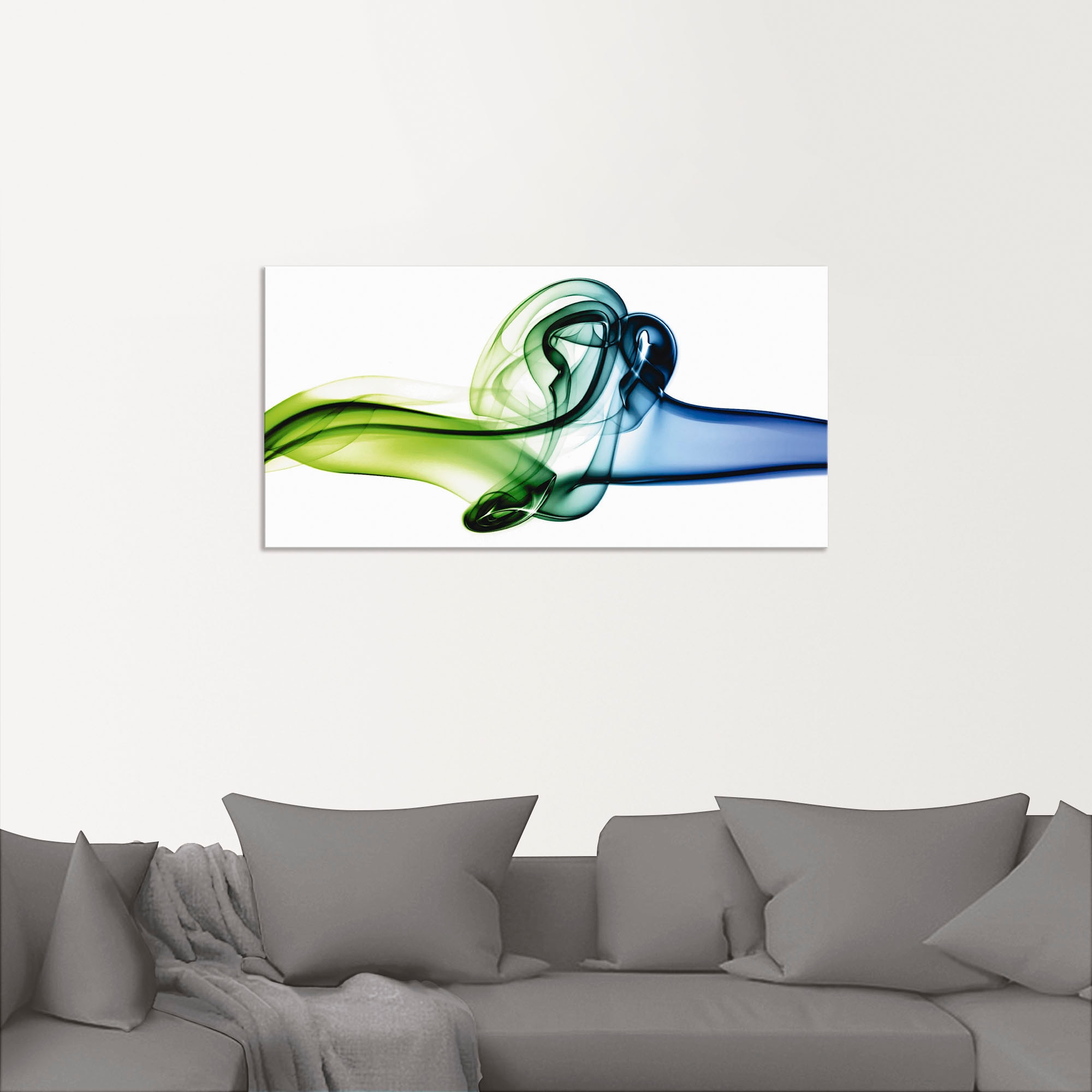 Artland Wandbild »Aufeinanderprallen von blau und grün«, Muster, (1 St.), als Alubild, Outdoorbild, Leinwandbild, Wandaufkleber, versch. Größen