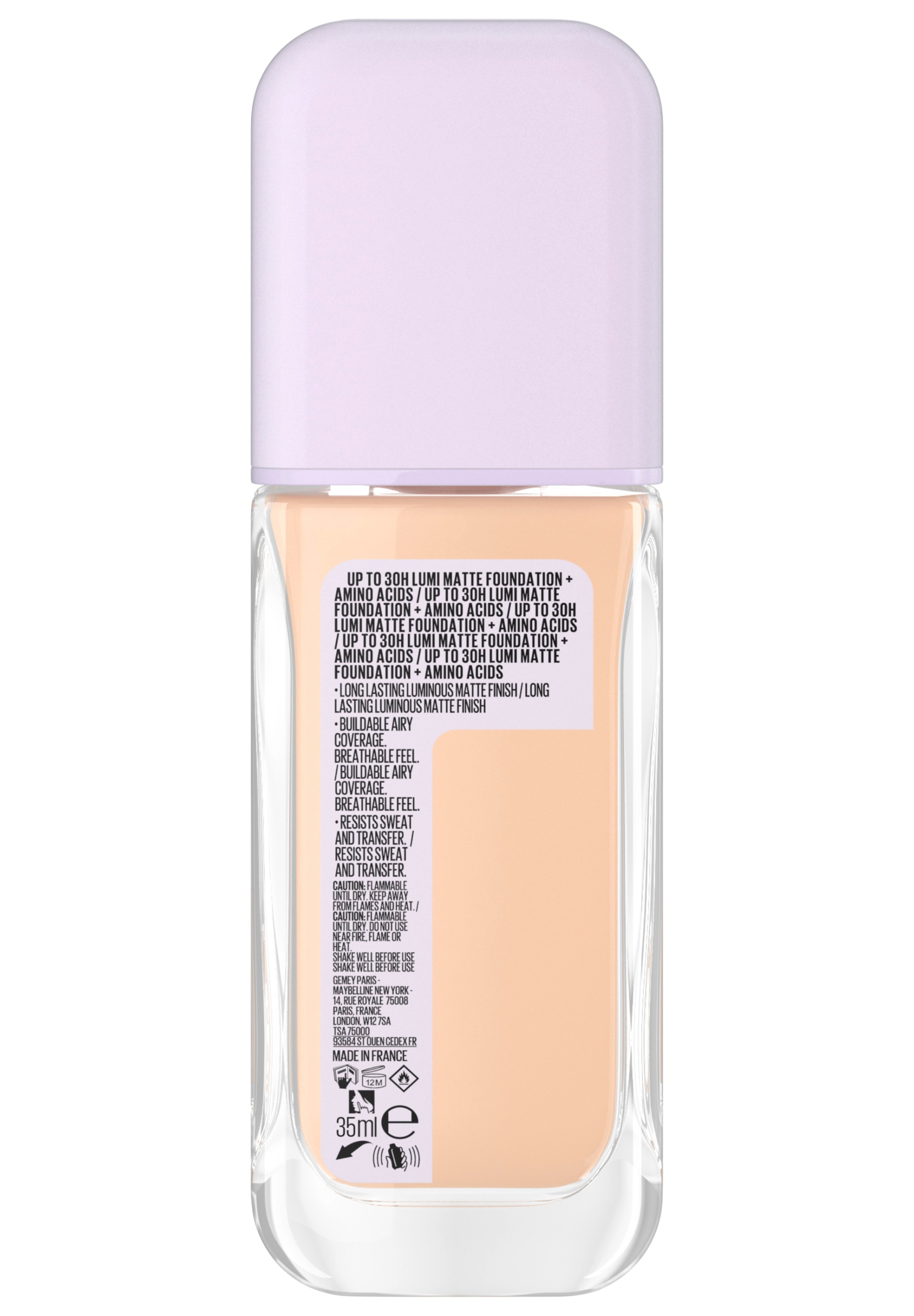 MAYBELLINE NEW YORK Foundation »SUPER STAY LUMI MATTE FOUNDATION« mittlere bis hohe Deckkraft, ultra-frisches mattes Finish