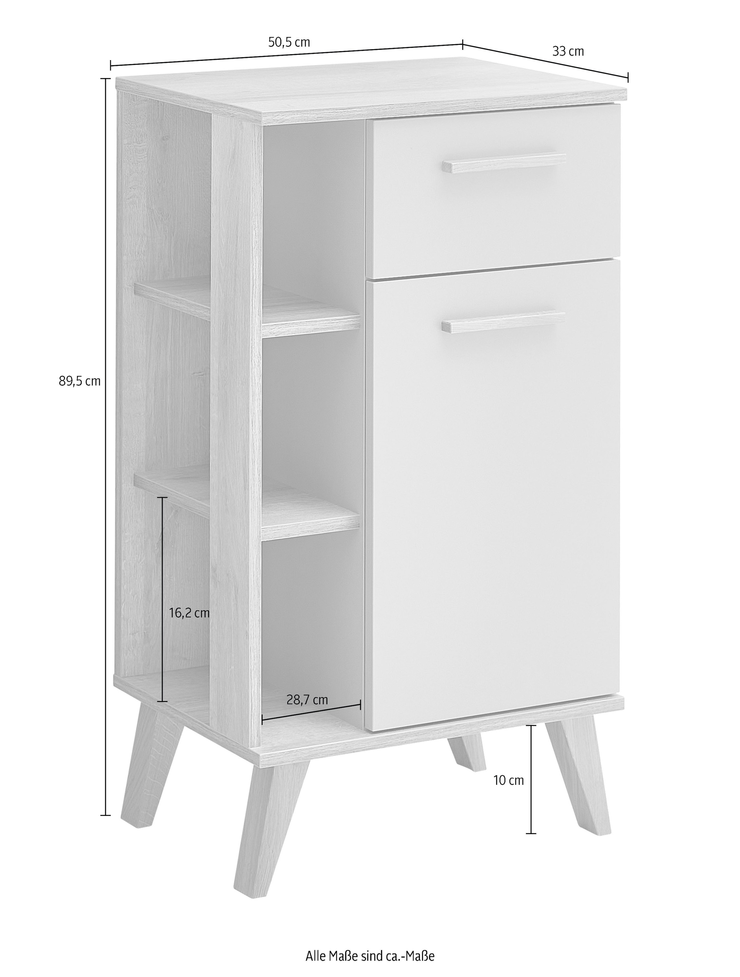 Saphir Badmöbel-Set »Quickset 5-teilig, Waschbeckenunterschrank mit LED-Spiegelschrank«, (5 St.), Unterschrank, Hängeschrank, Midischrank, inkl. Türdämpfer, 6 Türen