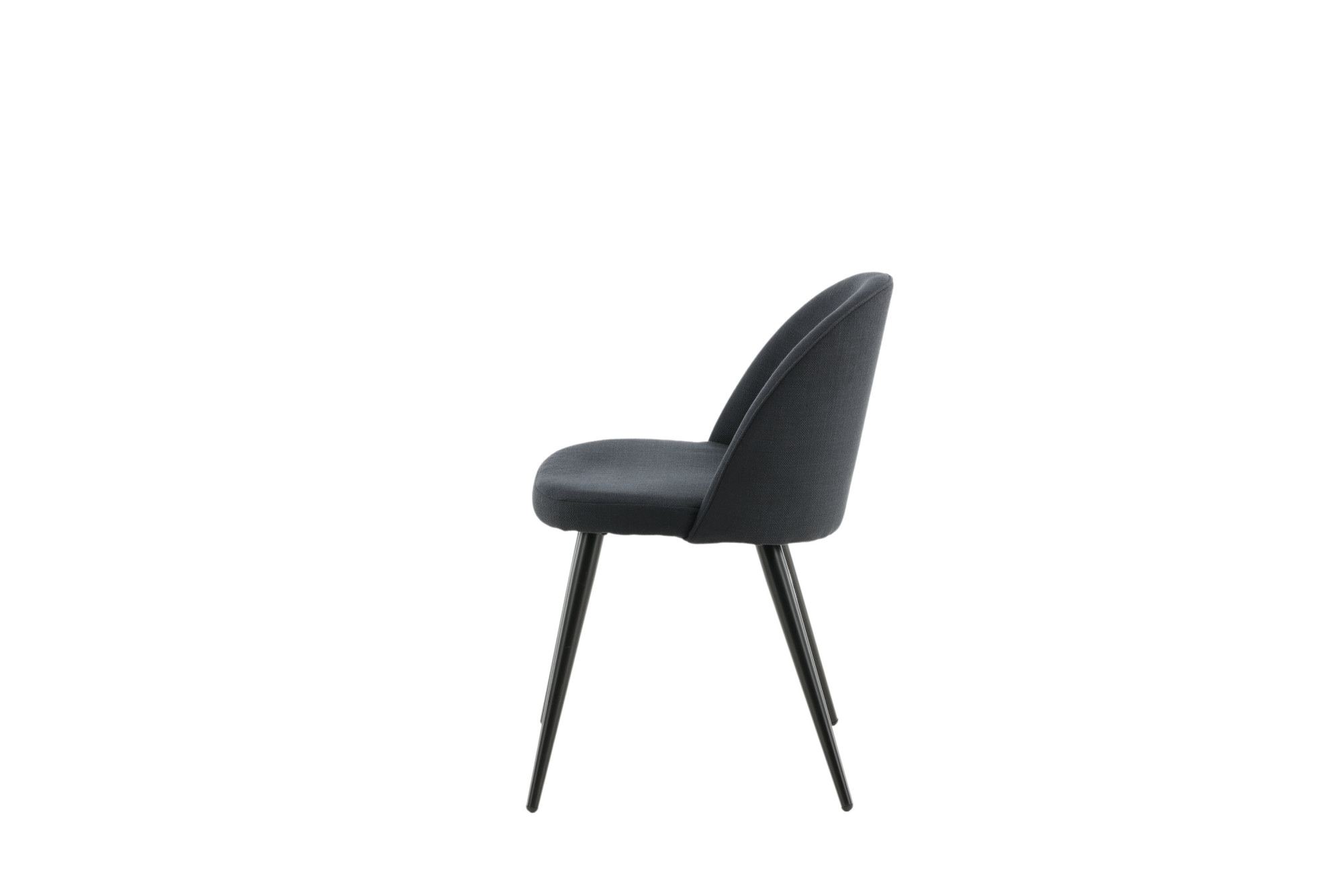 Venture Home Esszimmerstuhl »Velvet, 2er-Set Esszimmerstühle in Schwarz-Stoff, 150 kg belastbar« () 2 Stk.Polsterstuhl, Stoffbezug, Metallbeine, abgerundet, vielseitig