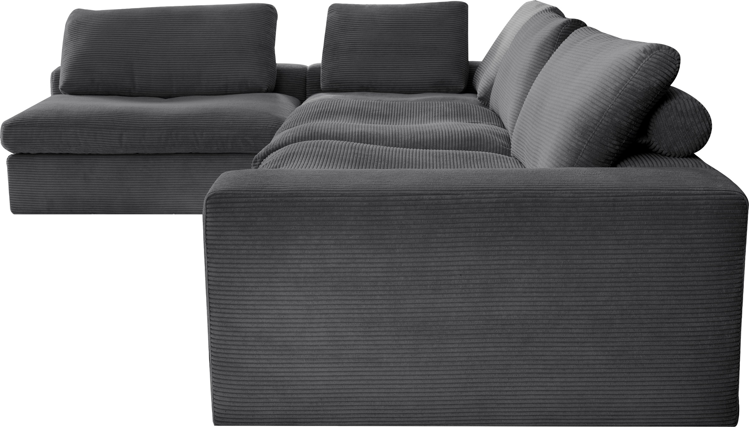 alina Ecksofa »Sandy«, mit losen Sitz und Rückenkissen, in modernem Cordstoff