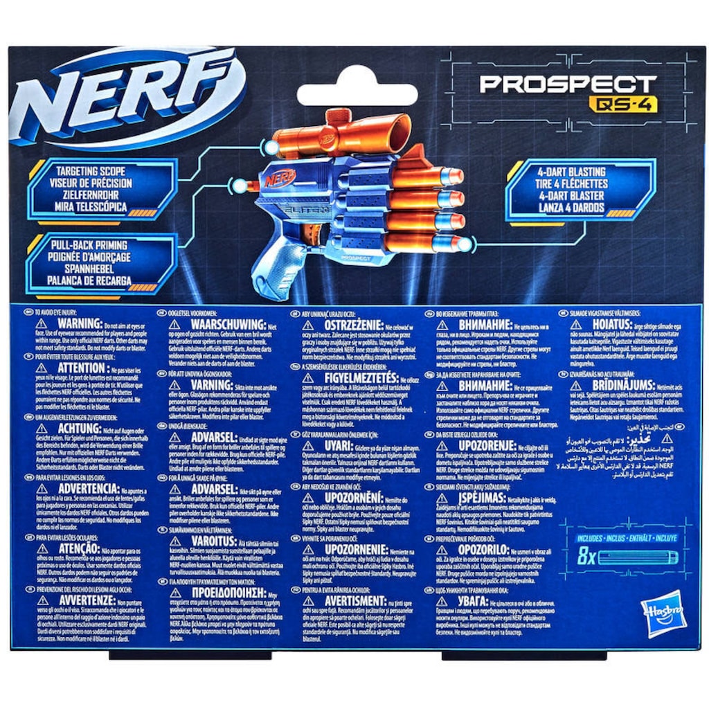 Hasbro Blaster »Nerf Elite 2.0 Prospect QS-4«, inklusive 8 Darts