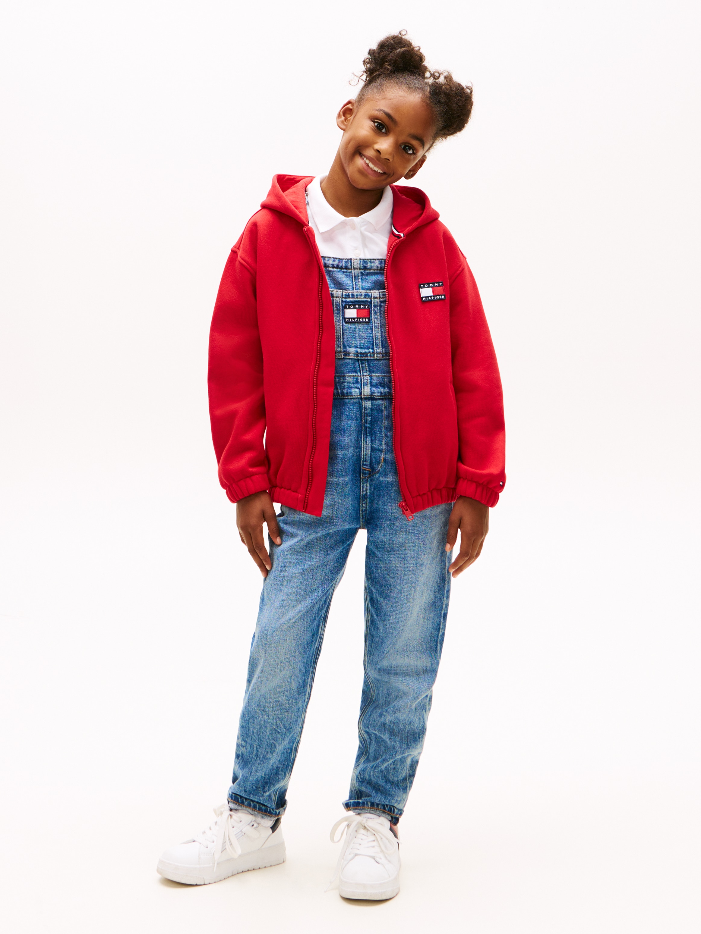 Tommy Hilfiger Kapuzensweatjacke Kinder bis 16 Jahre, mit Kapuze