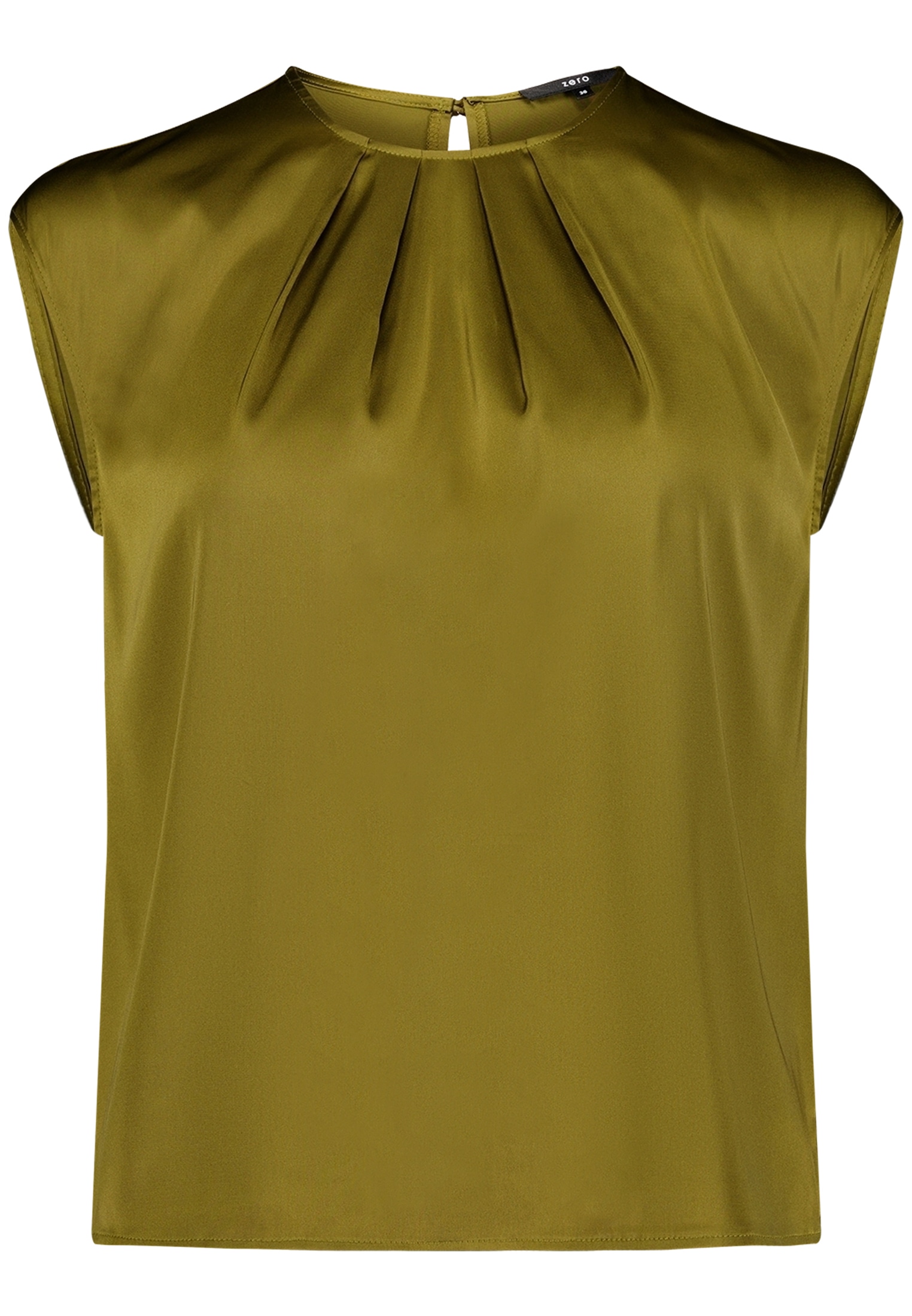 Zero Satinbluse »Satin-Bluse mit Rundhalsausschnitt«