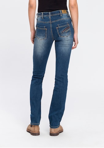 Arizona Gerade Jeans »mit Zippertasche«, Mid Waist kaufen