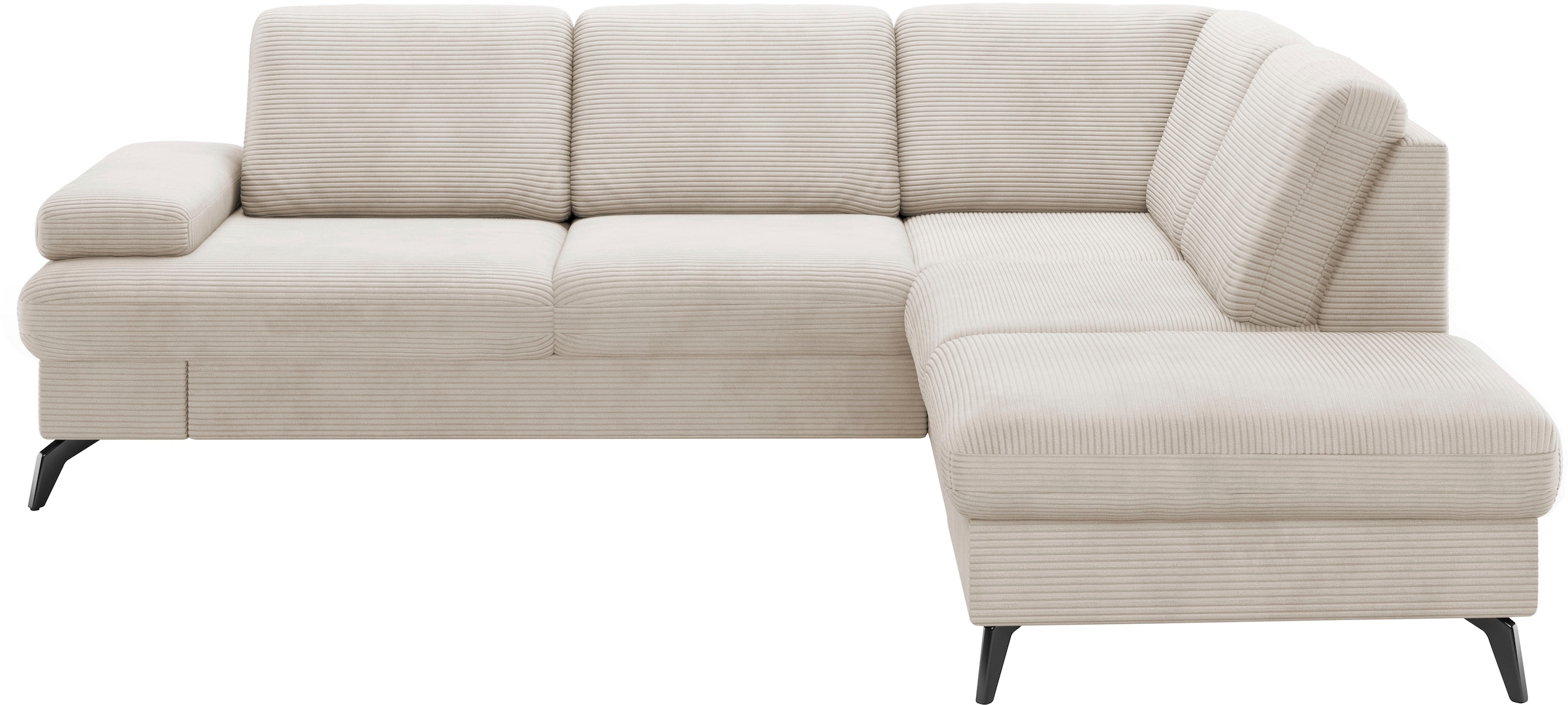 sit&more Ecksofa »Morris Jubi L-Form, B: 238 cm«, mit Armteilfunktion & 1 Zierkissen, optional Bettfunktion