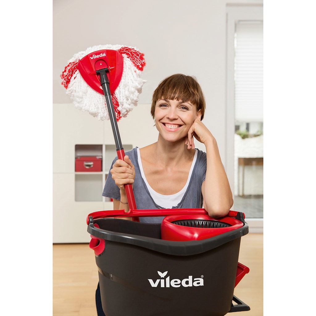 Vileda Bodenwischer-Set »Turbo Easy Wring & Clean«, ideal für Laminat, Parkett, Fliesen