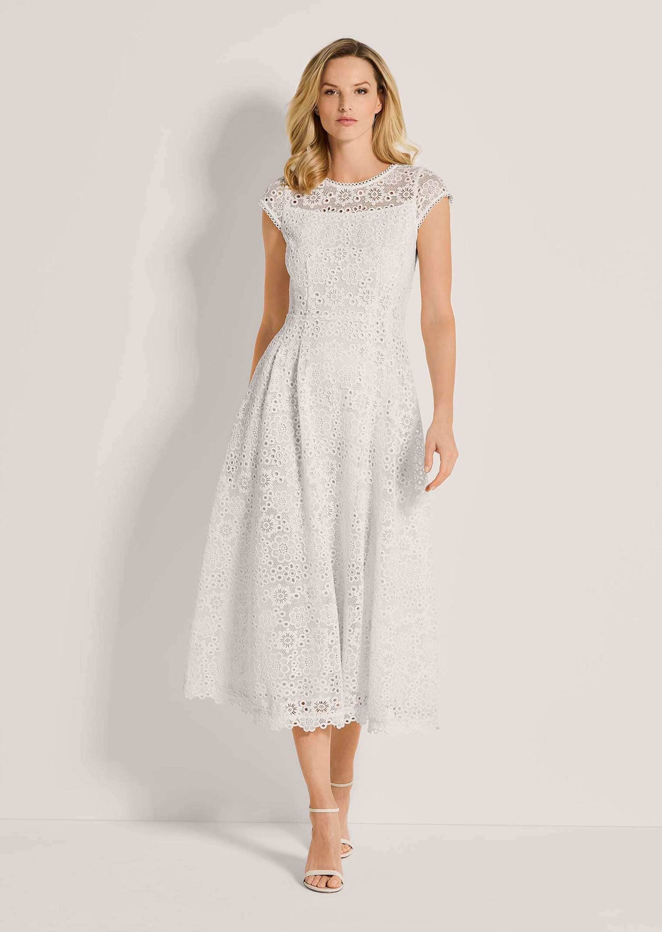 MADELEINE Midikleid »Spitzenkleid Romantisches Festtagskleid mit Spitzenborte«