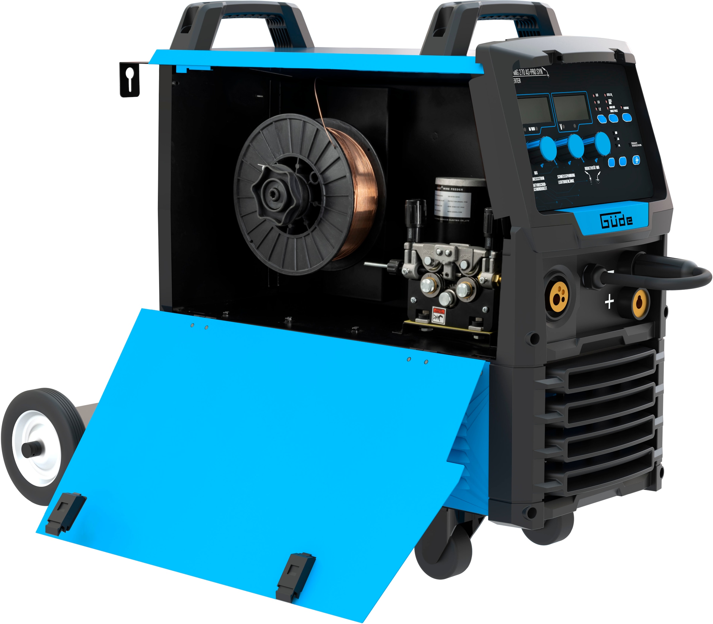 Güde Inverterschweißgerät »Universalschweissgerät »Uni-Mig 270 AS-Pro SYN«« pulverbeschichtetem Stahlblech