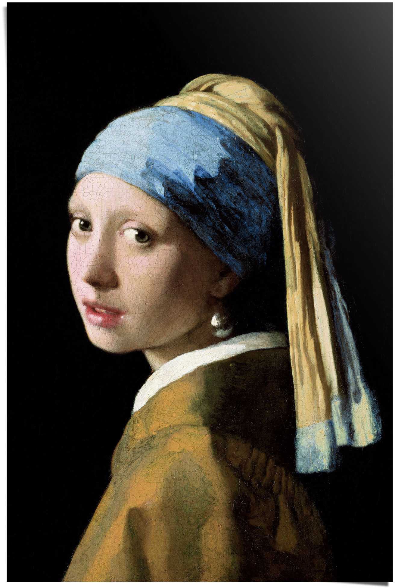 Vermeer«, kaufen Das Mädchen Reinders! dem mit auf St.) Perlenohrgehänge Rechnung »Poster Poster Jan Menschen, (1