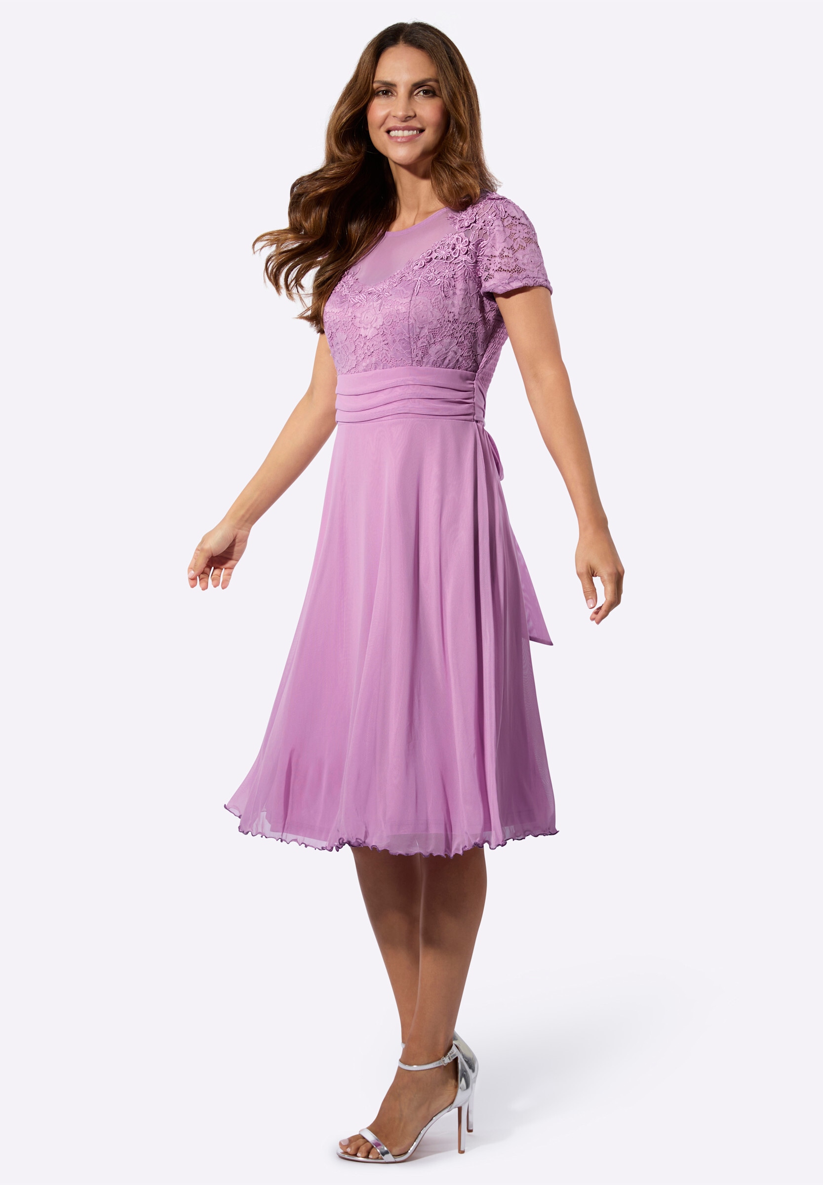 Witt Jerseykleid »Spitzen-Kleid Spitzenkleid mit Mesh-Partien« Ohne Taschen