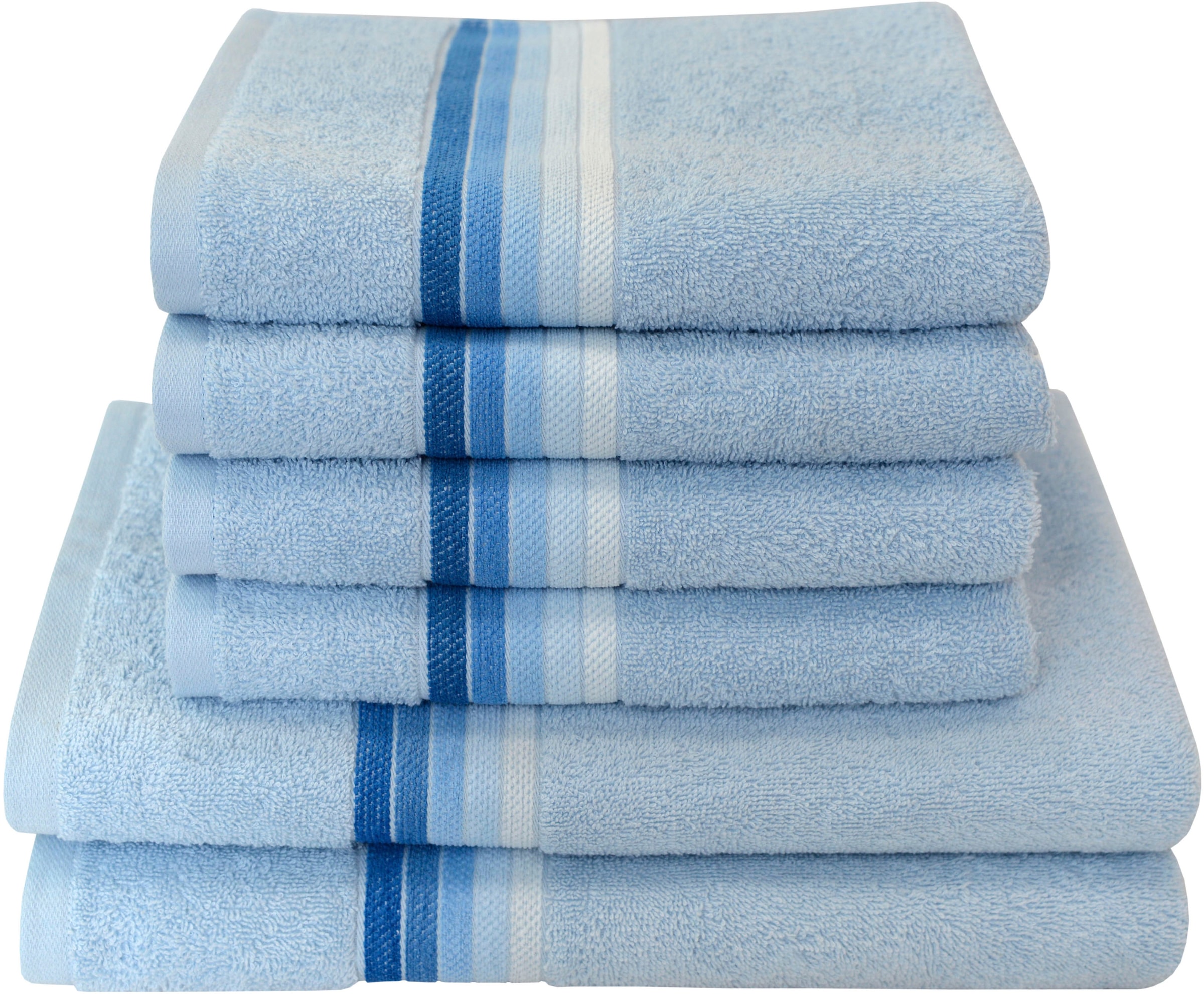 Dyckhoff Handtuch Set »Chenille«, Set, 6 tlg., Frottier, Set beinhaltet: 4x Handtuch (50x100cm) und 2x Duschtuch (70x140cm)