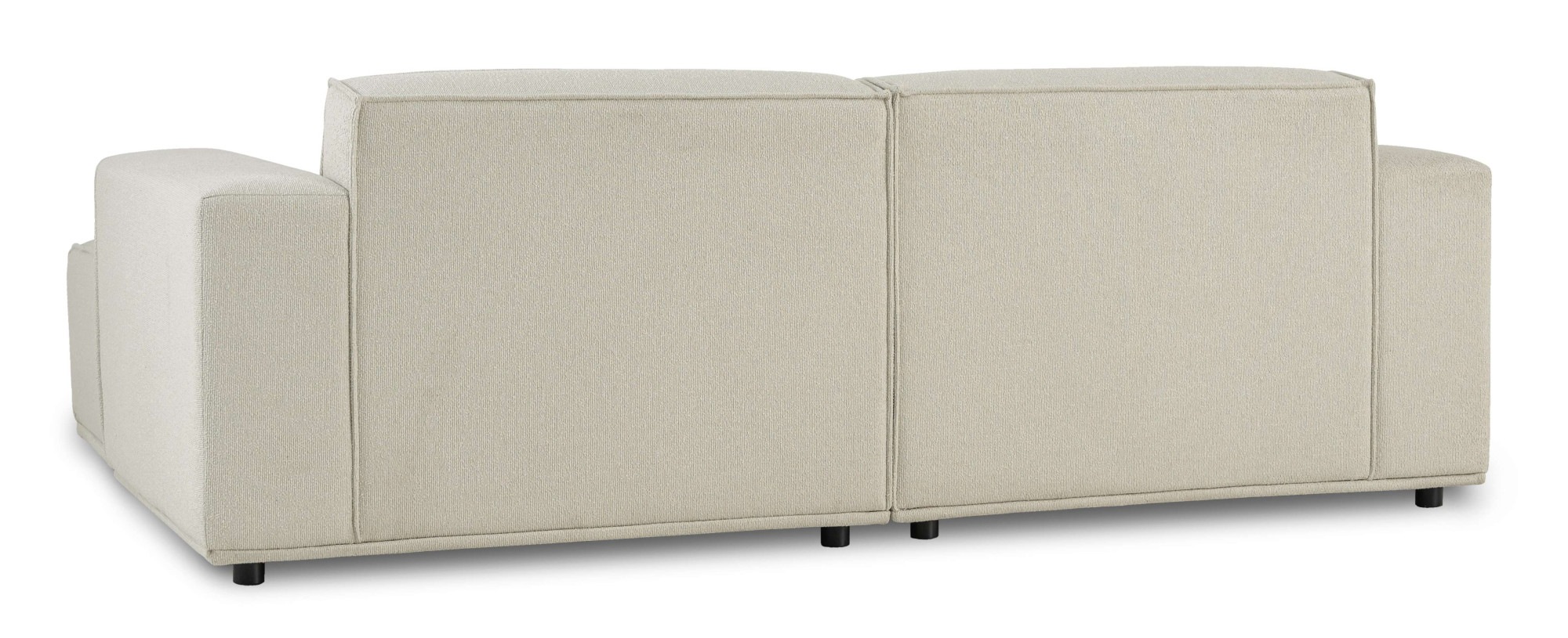 Home affaire Ecksofa »Avelin, 228 cm, L-Form, Chenille, Struktur-Boucle«, mit Wellenunterfederung, Kedernaht, bodentief, Skandi-Design