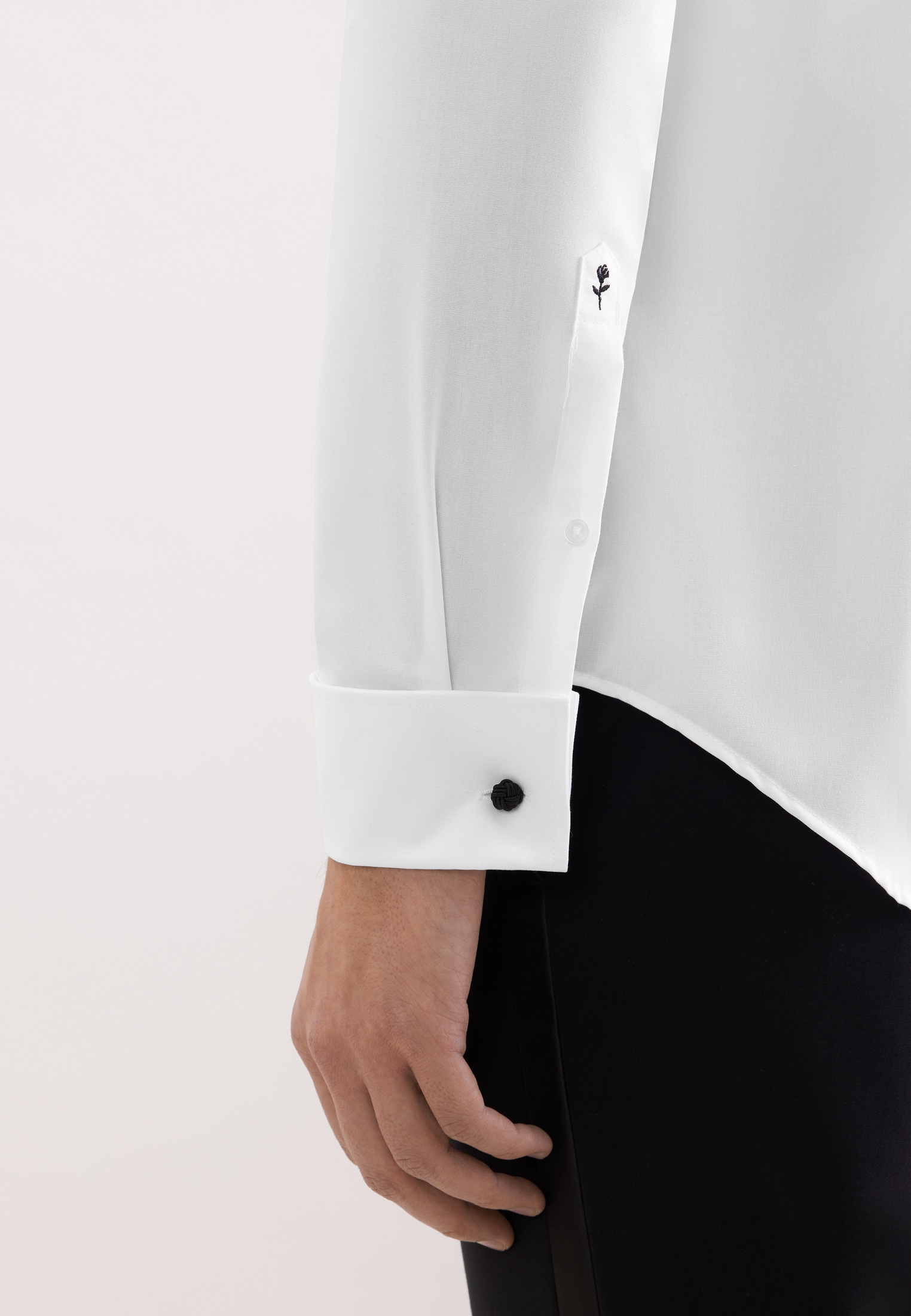 seidensticker Businesshemd »Schwarze Rose« Shaped 1/1 Kentkragen Uni