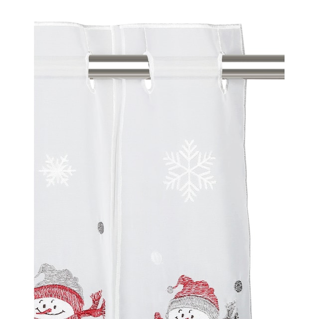 »Snowman«, St.), Voile, Transparent, (1 kaufen my home online Polyester Scheibengardine