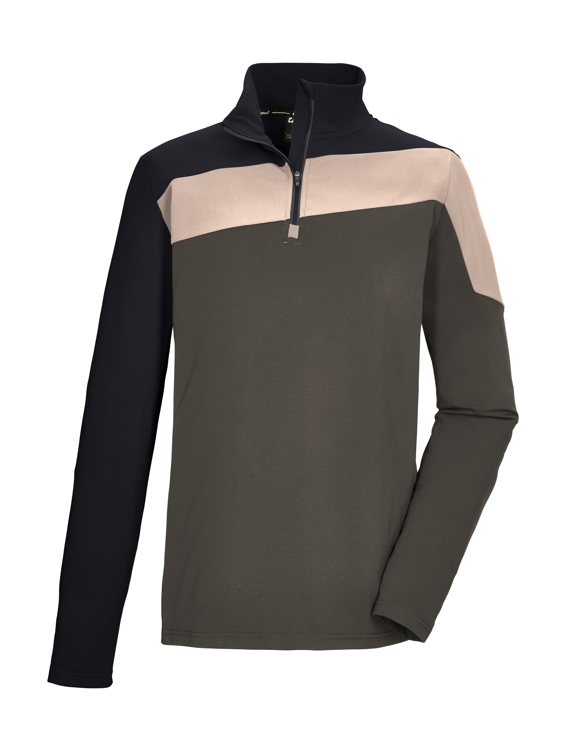 Killtec Langarmshirt »KSW 259 MN LS SHRT« Warmhaltendes Funktionsshirt mit Reißverschluss und Kinnschutz