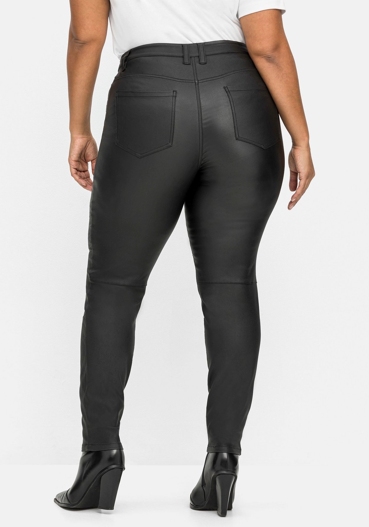 Sheego Stretch-Hose »Hose in Lederoptik«