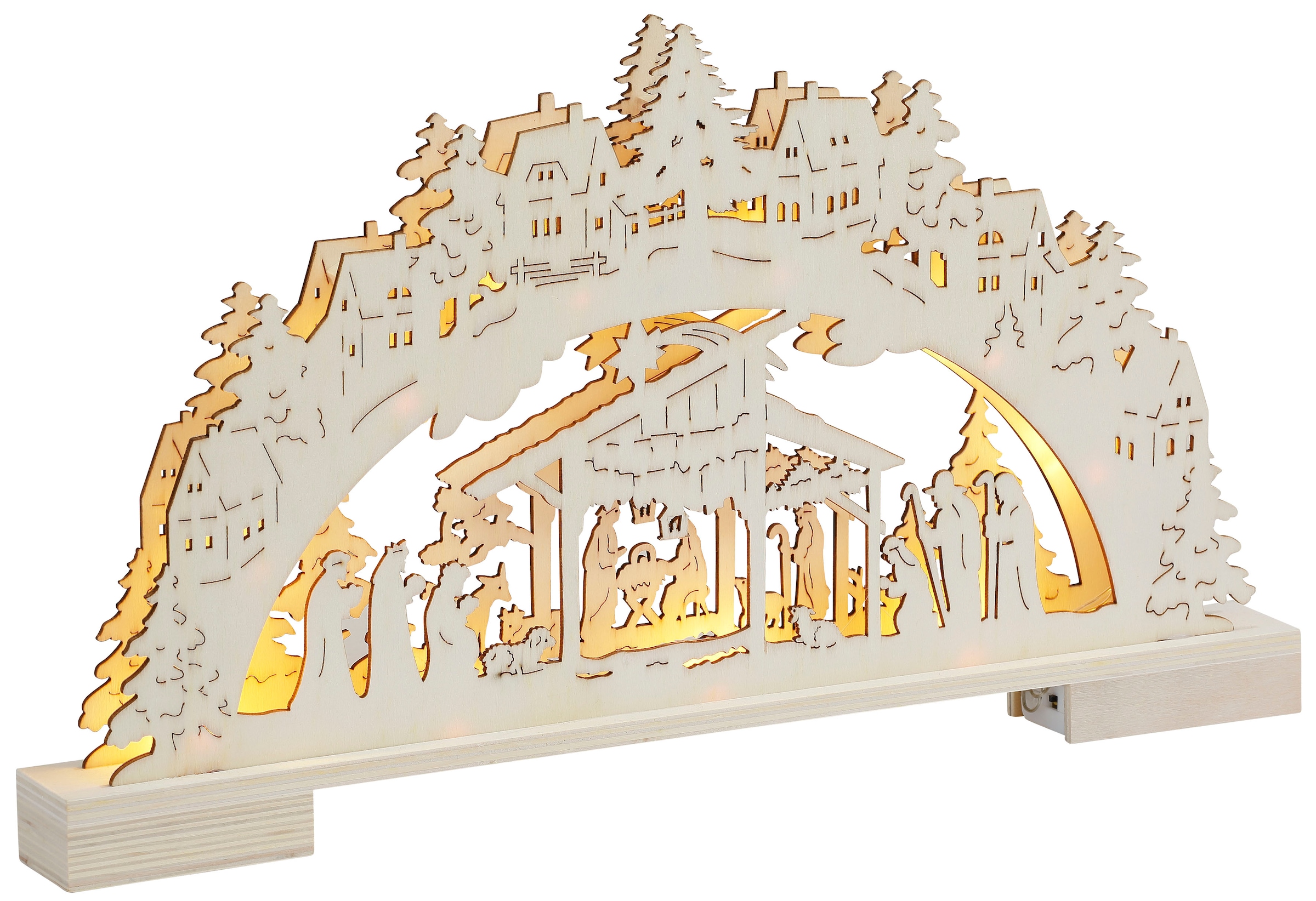 BONETTI LED Schwibbogen »Weihnachtsdeko«, aus Holz, cm, online ca. kaufen Timerfunktion 26 günstig Krippenmotiv, mit Höhe