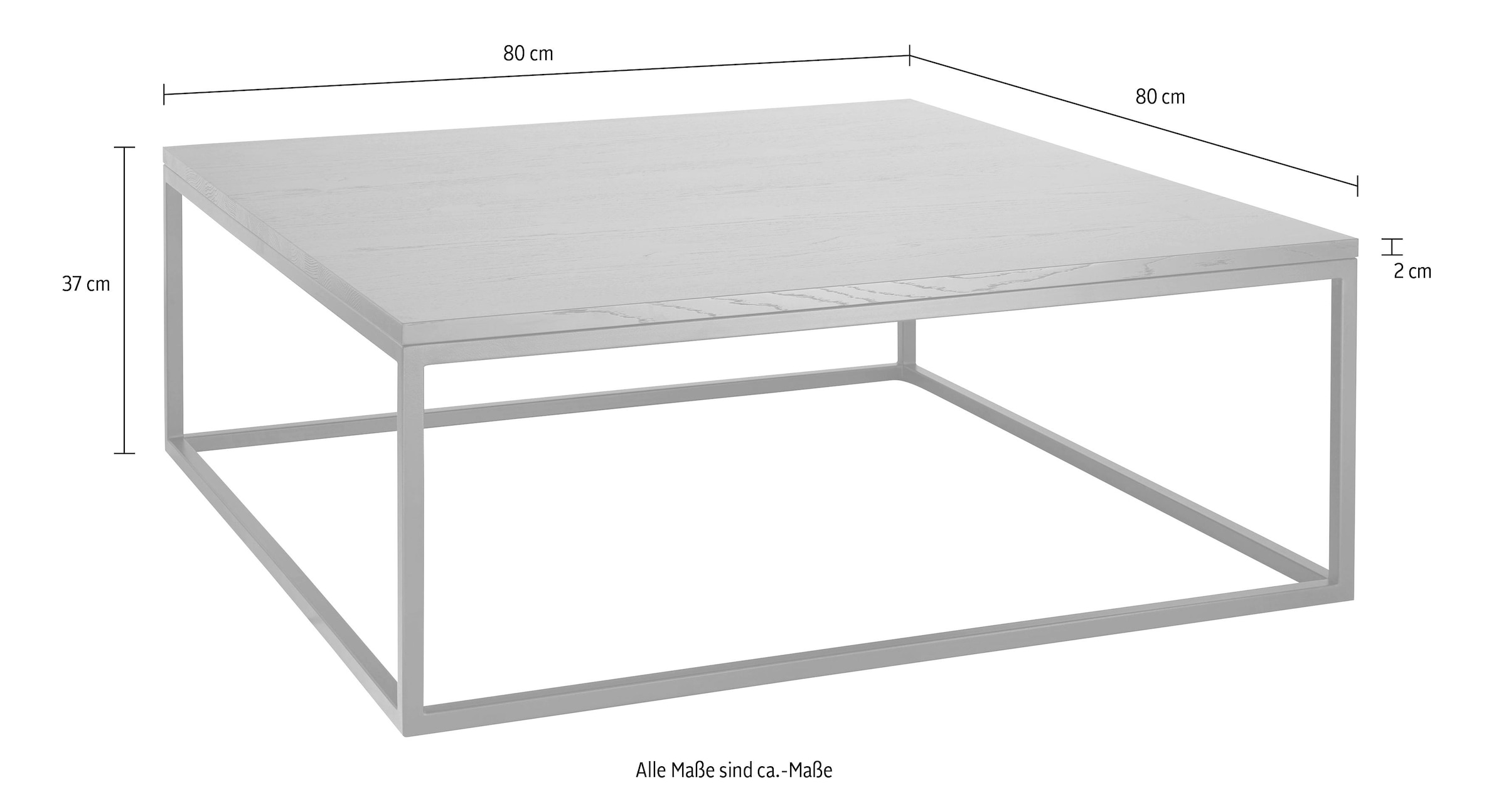 Guido Maria Kretschmer Home&Living Couchtisch »Voorst«, aus massiver Eiche und Metallgestell