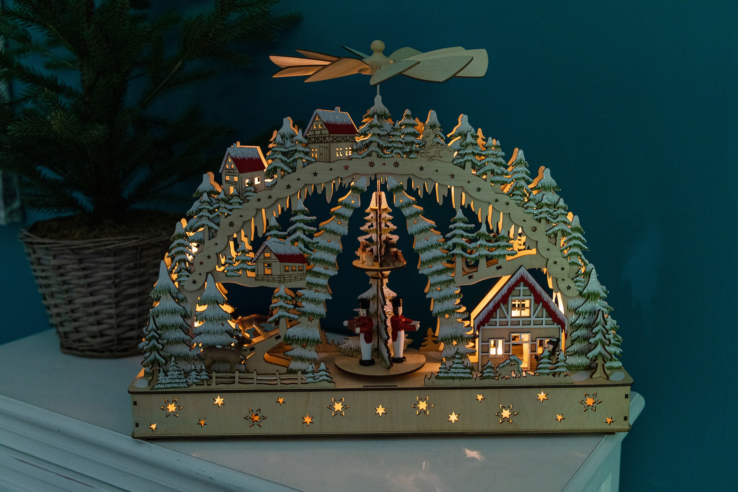 »Weihnachtsdeko«, ca. kaufen aus bequem Myflair & Schwibbogen cm Accessoires 38 mit LED LED Beleuchtung, Möbel online Höhe Holz,
