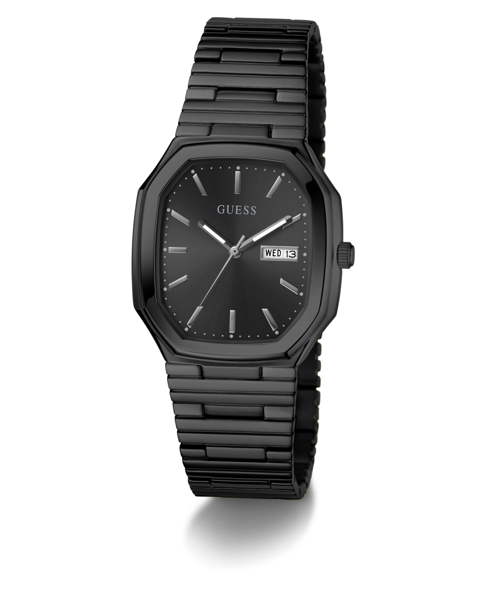 Guess Quarzuhr »OLIVER« Armbanduhr, Herrenuhr, Edelstahlarmband, Datum