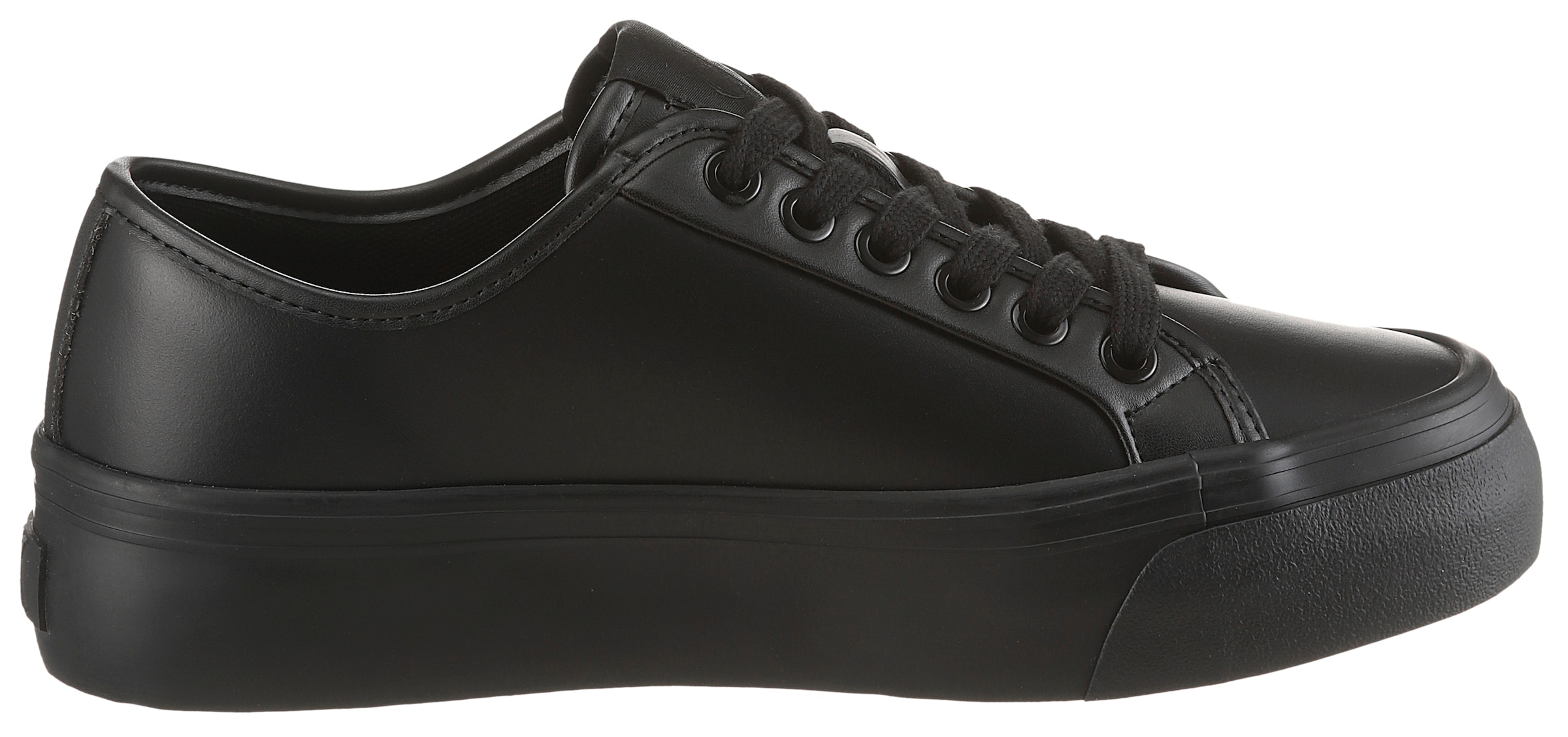 Calvin Klein Jeans Plateausneaker »VULC FLATF LACE UP LTH CK«  Schnürschuh, Halbschuh, Freizeitsneaker mit CK-Logo