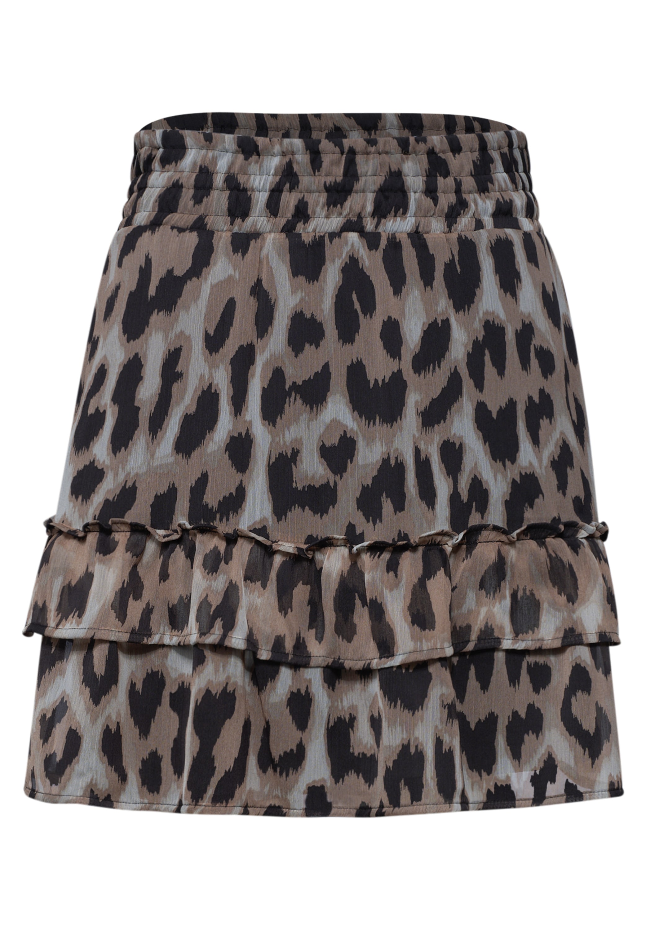 STREET ONE Minirock Sommerrock aus Chiffon mit Animal-Print