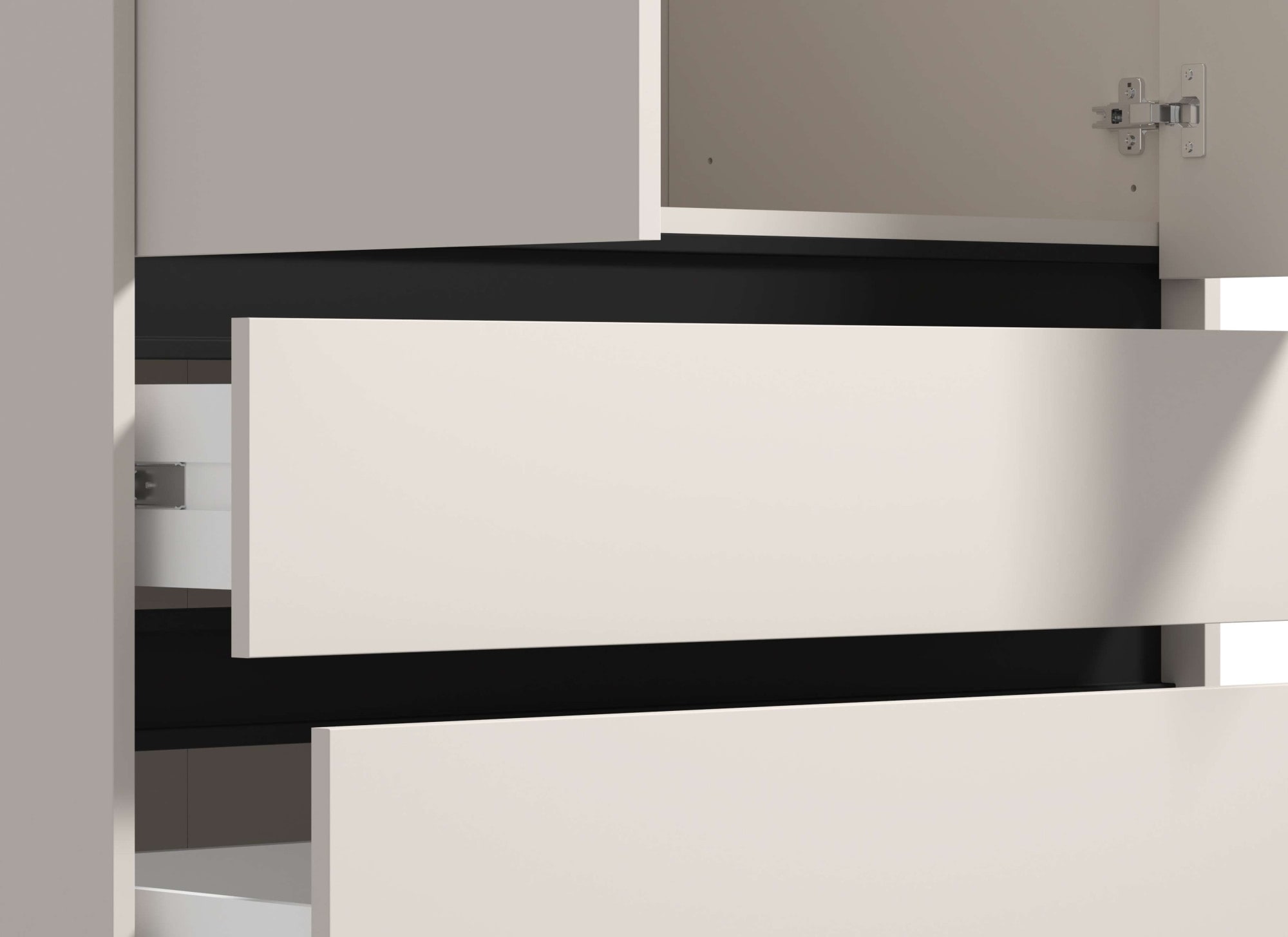 Home affaire Kleiderschrank »Corbet Schlafzimmerschrank, Drehtürenschrank,  Wäscheschrank« 93 cm breit, 3x Schubladen, Kleiderstange, ABS schutzkanten
