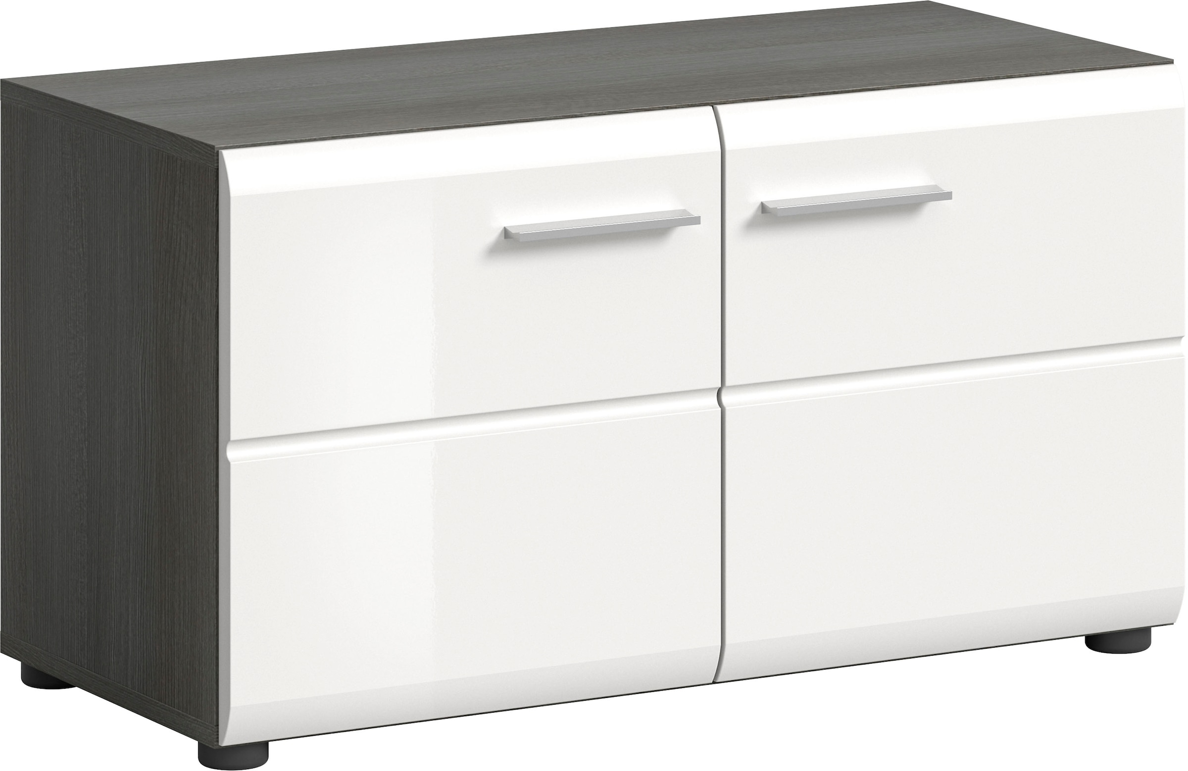 INOSIGN Sitzbank »Rumba, Breite 80cm, Hochglanz Front, 2 Türen, 2 Einlegeböden, 4 Fächer«, Schuhbank, Schuhschrank, Flurbank, Flurmöbel