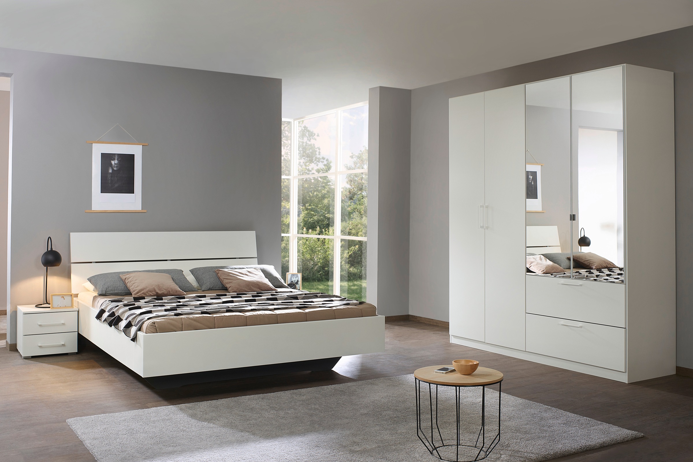 INOSIGN BY RAUCH Schlafzimmer-Set »Komplettschlafzimmer Schlafzimmer Challenger (Set 4-teilig)«, Schrank 2 Breiten, Bett 3 Breiten, 2 Nachttische MADE IN GERMANY