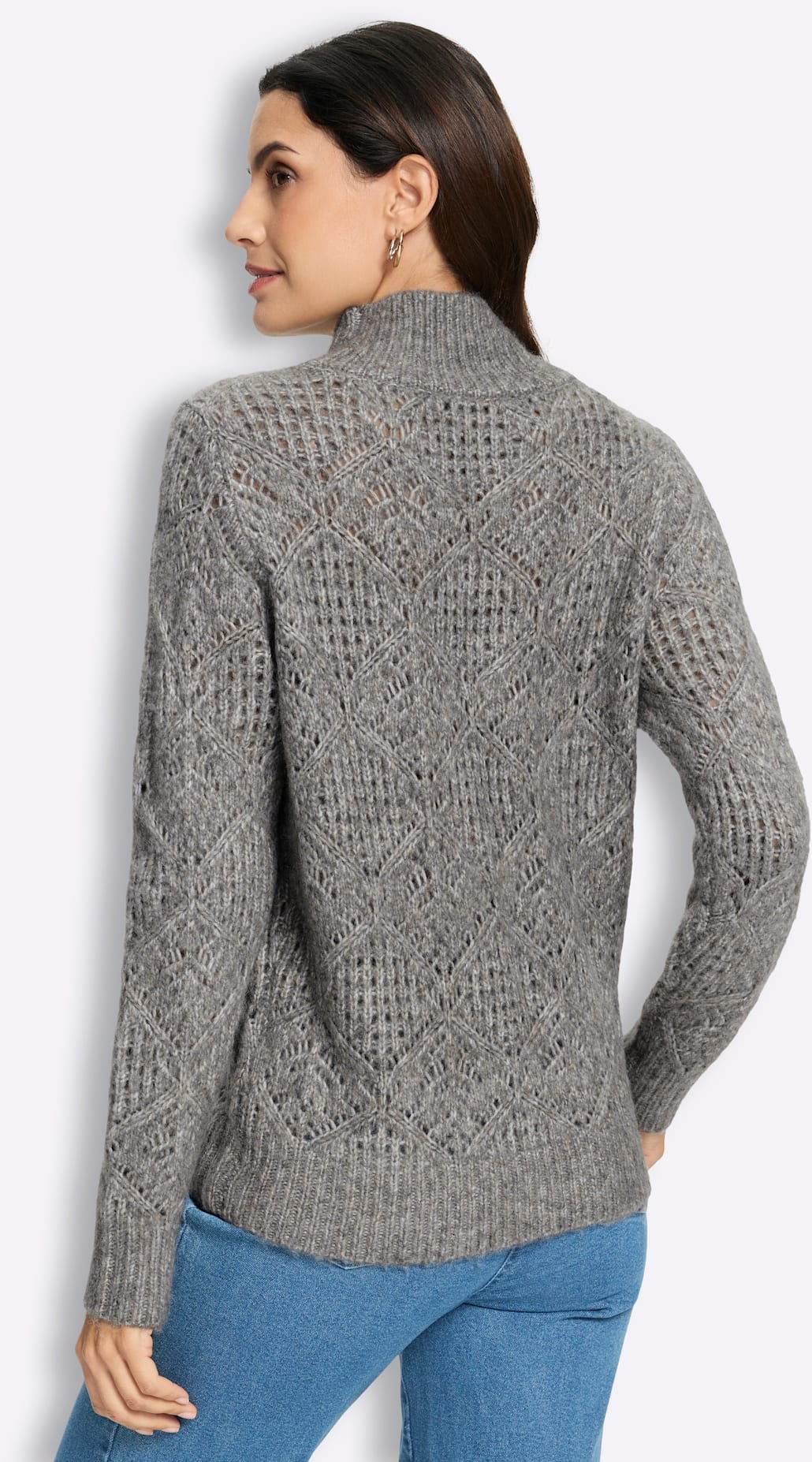 Inspirationen Ajourpullover »Stehkragen-Pullover«