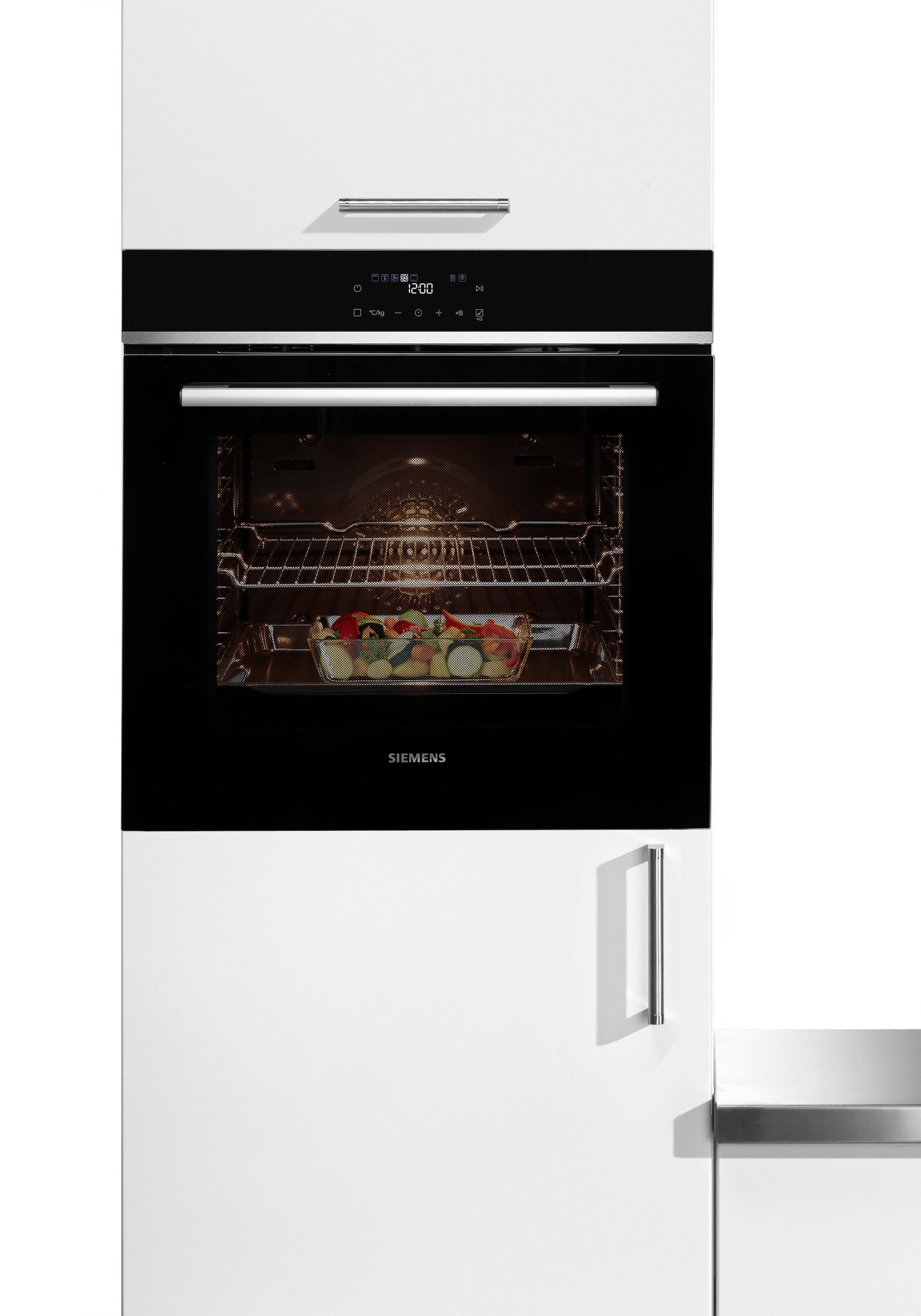 SIEMENS Pyrolyse Backofen iQ300 »HB571ABS3« mit Teleskopauszug nachrüstbar Automatische Selbstreinigung & einfache Steuerung dank LED-Bedienung