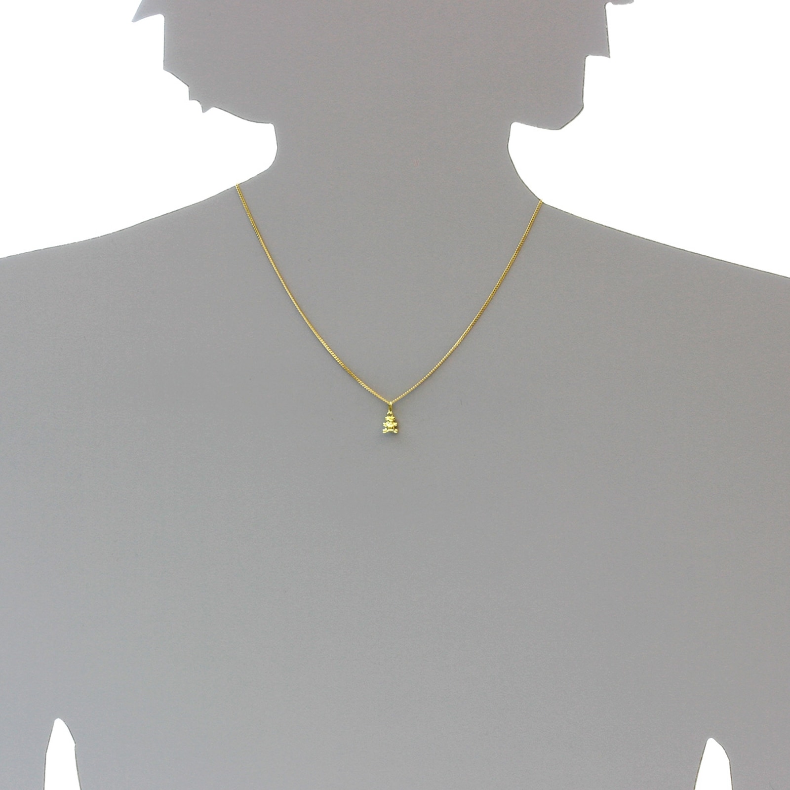 OSTSEE-SCHMUCK Kette und Anhänger Set »- Teddy - Gold 333/000 -,«