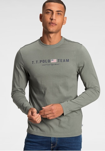 TOM TAILOR Polo Team Langarmshirt, mit Logoschriftzug kaufen