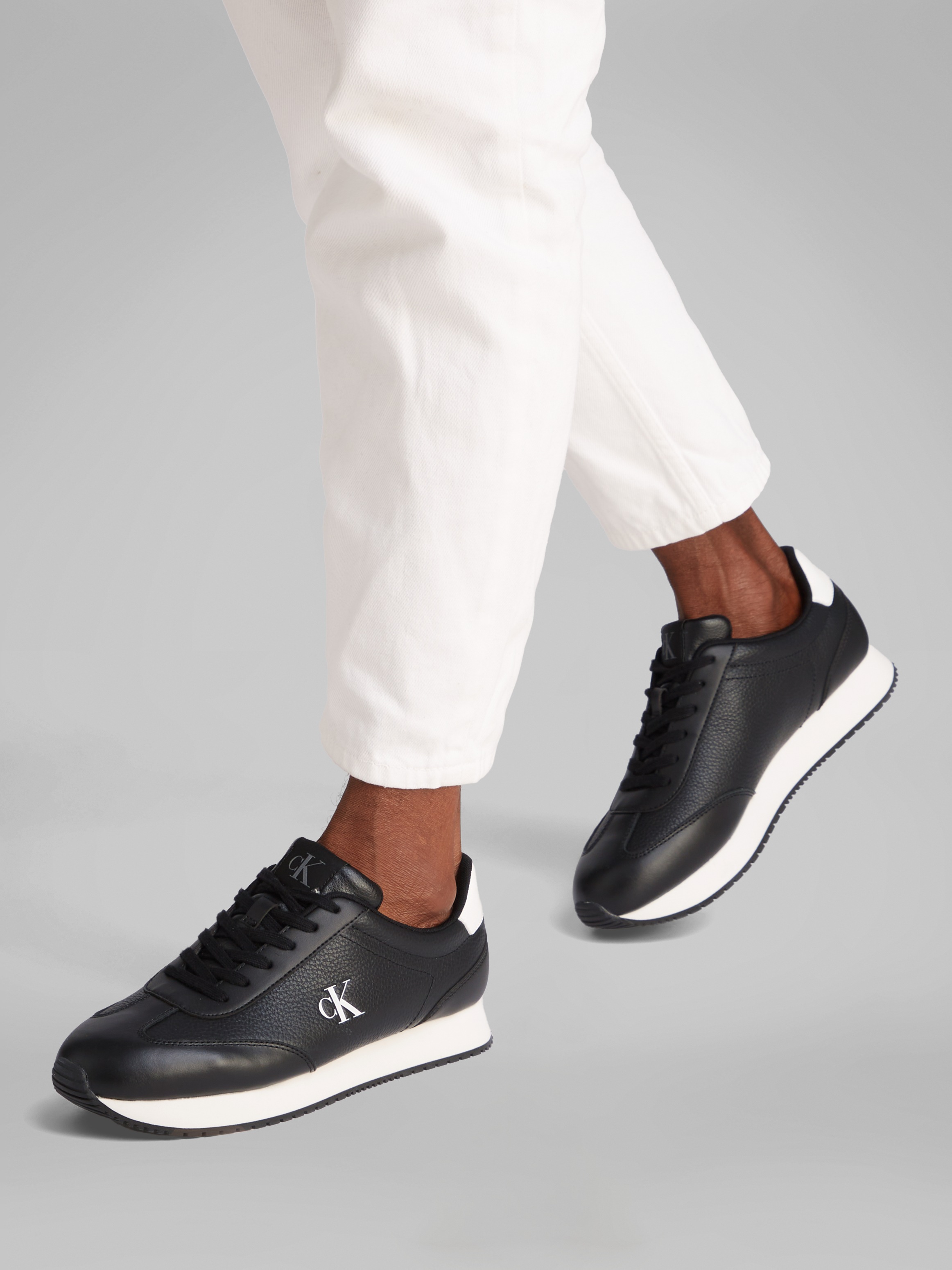 Calvin Klein Jeans Plateausneaker »RUNNER LACEUP TC«, Freizeitschuh, Halbschuh, Schnürschuh mit Kontrast-Logo