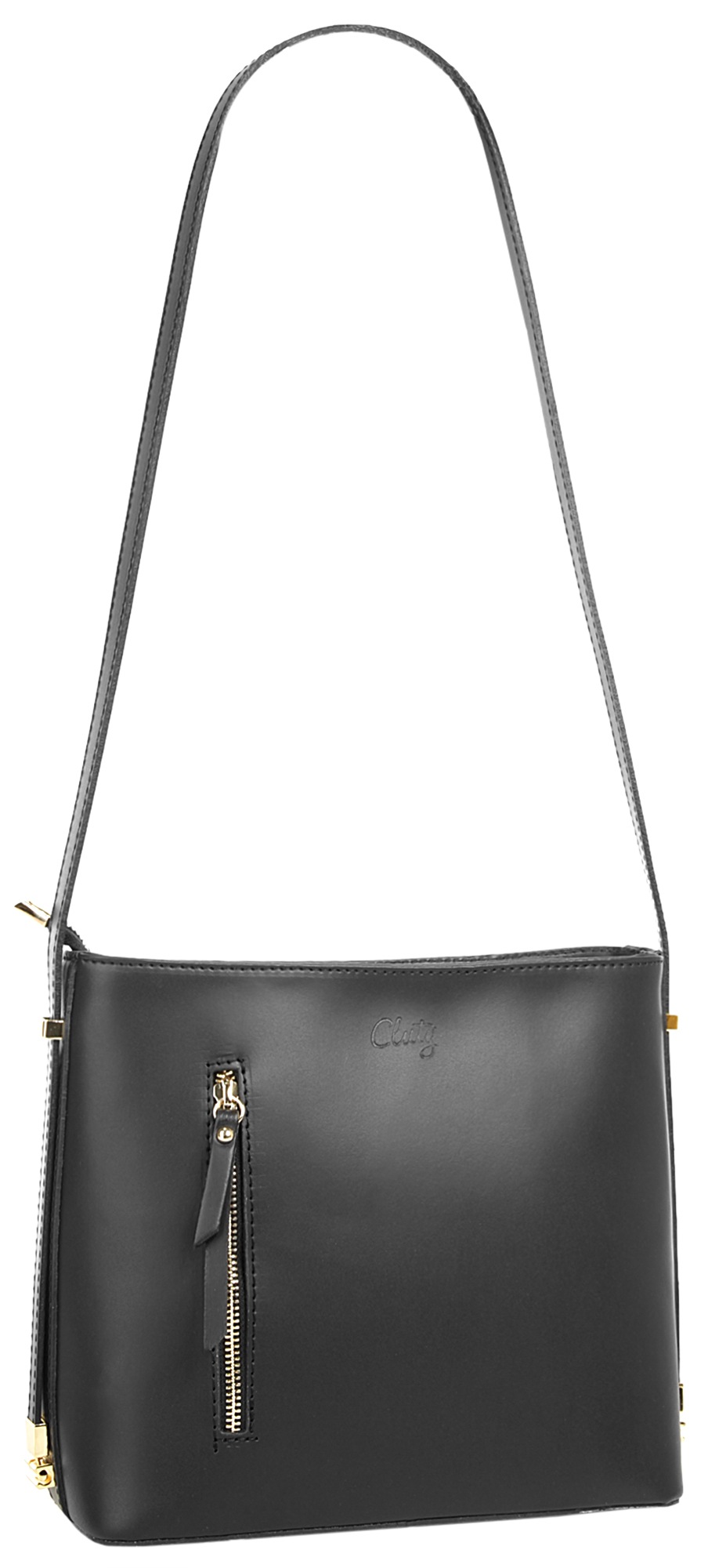 Cluty Henkeltasche, echt Leder, Made in Italy