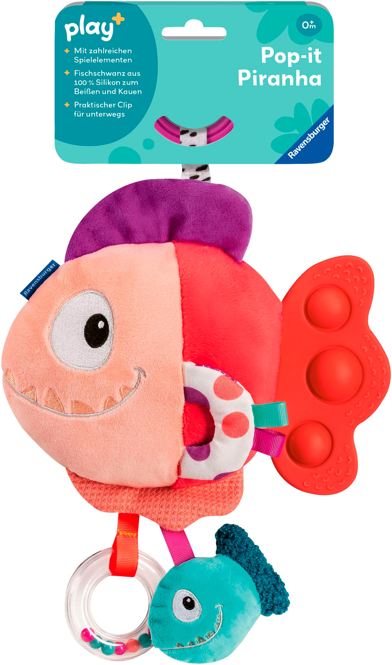 Ravensburger Greifspielzeug »Play+ Pop-it Piranha (rot)«